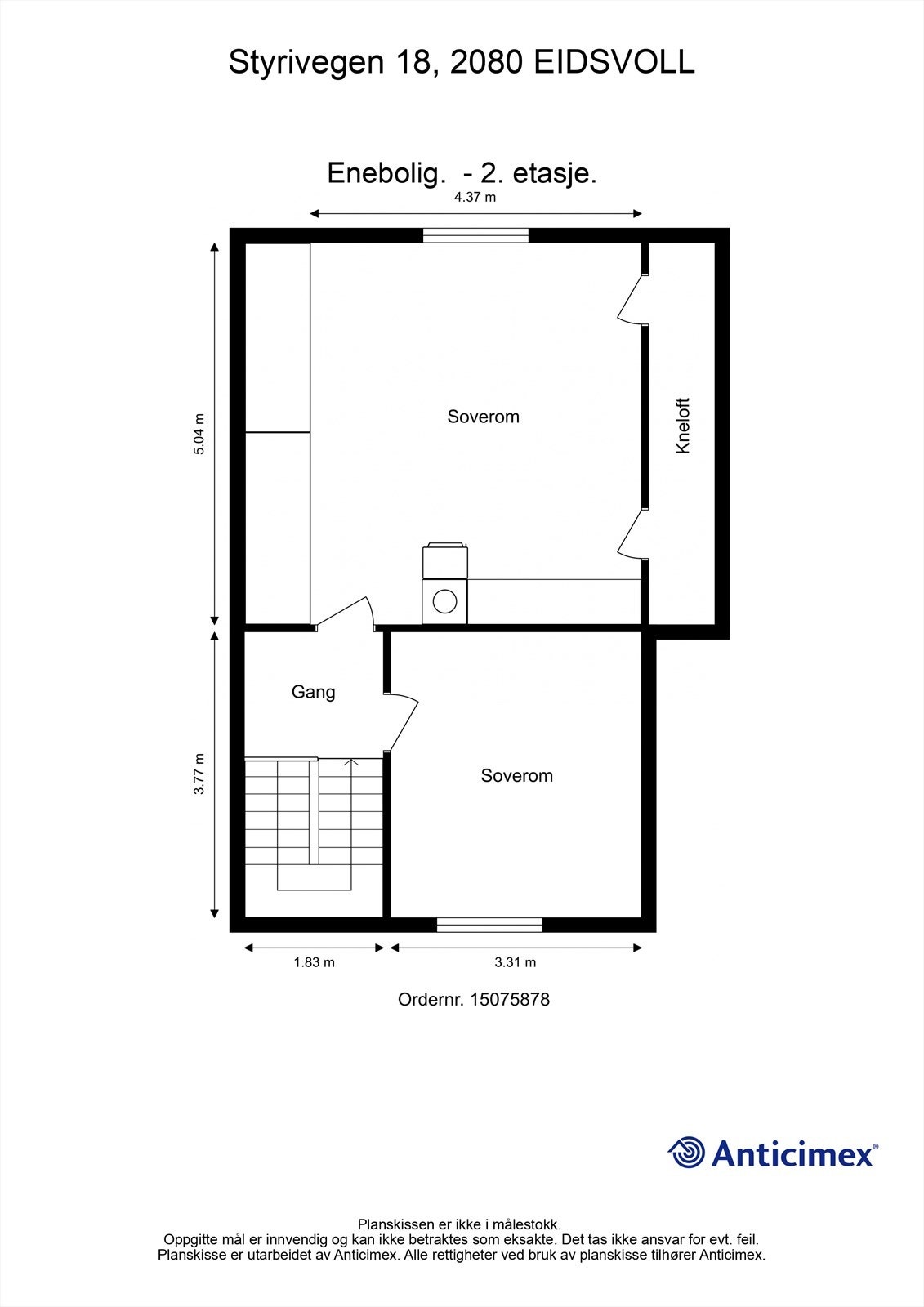 Plantegning 2. etasje. Galleribilde