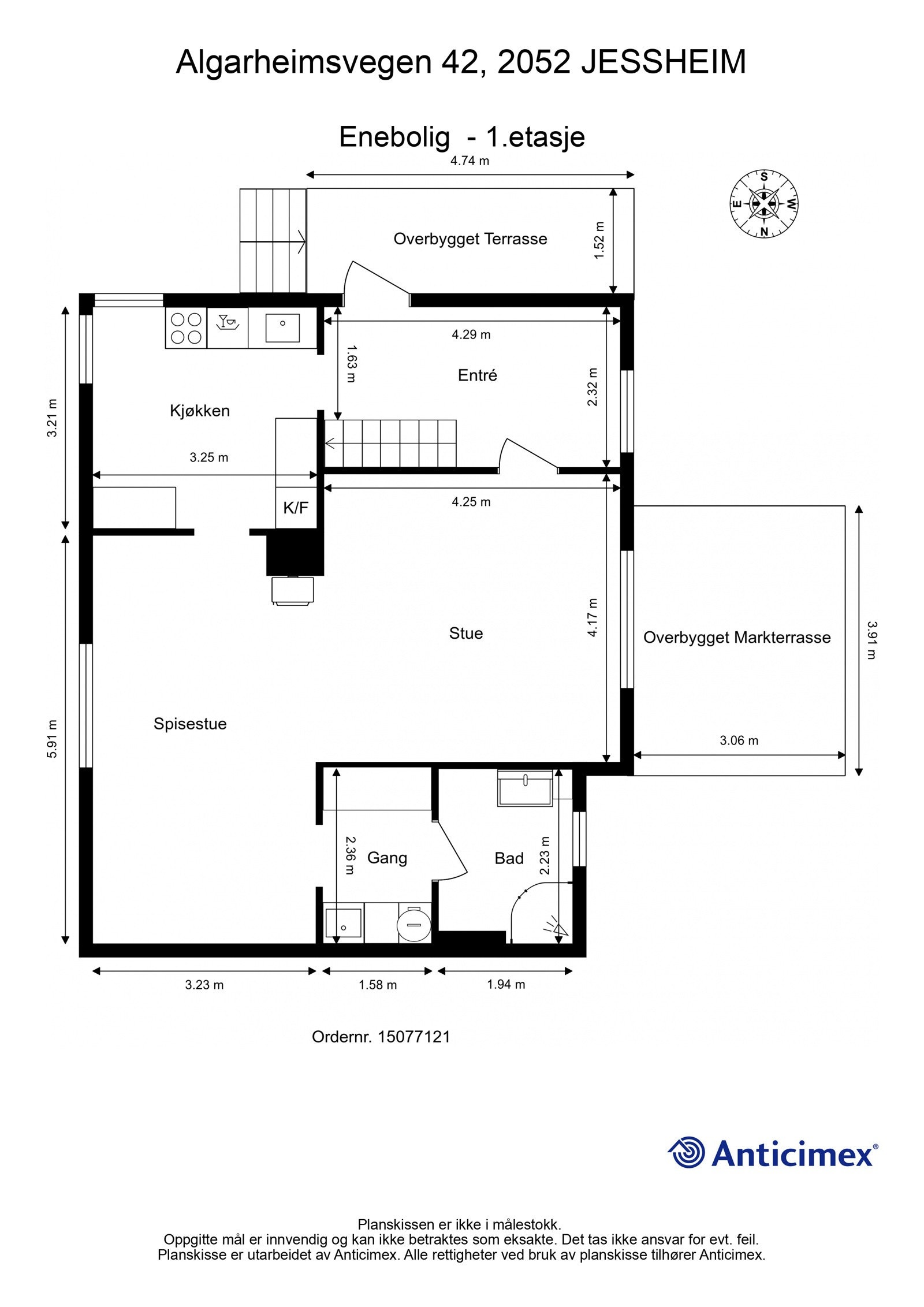 Plantegning 1. etasje. Galleribilde