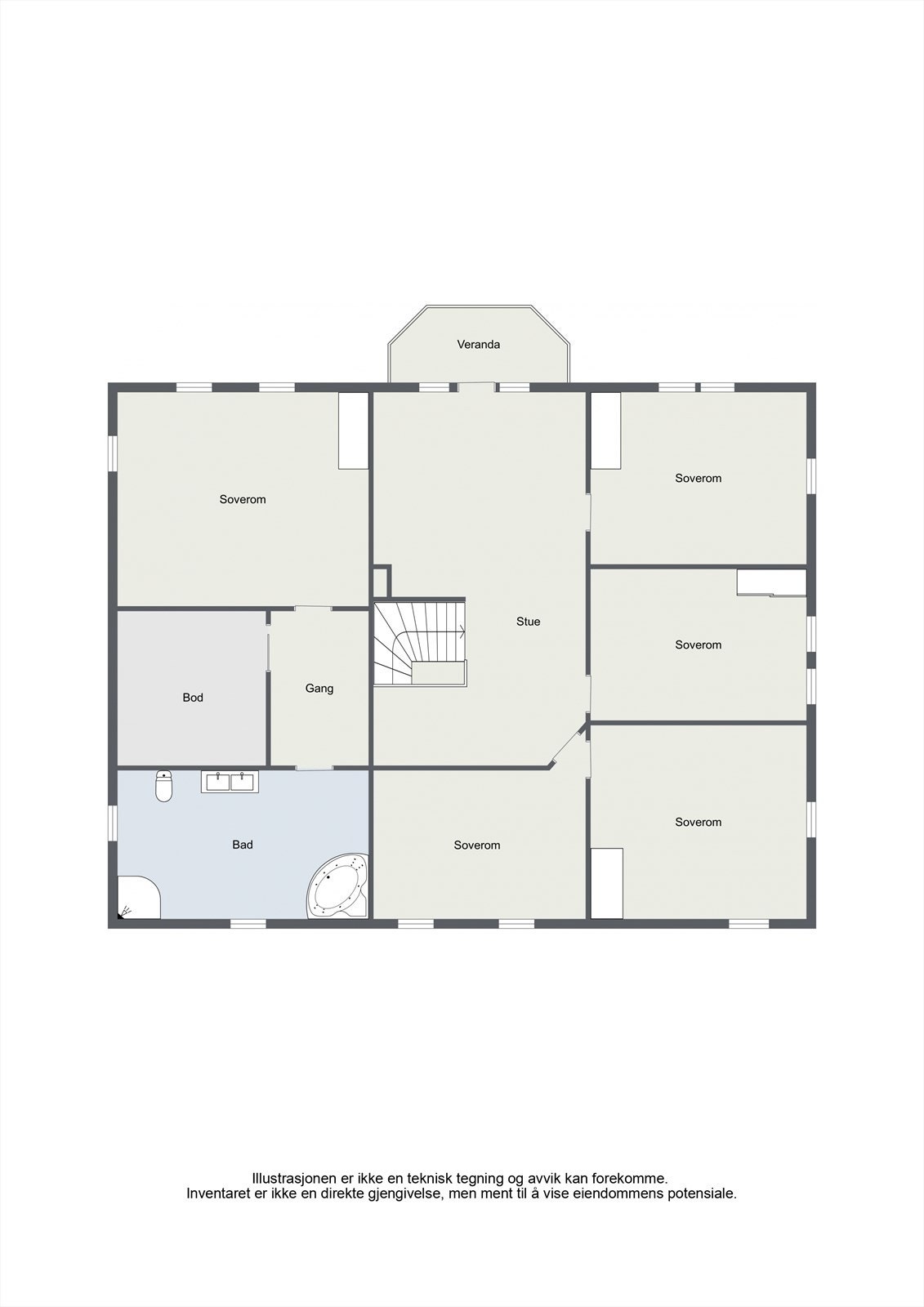 Plantegning 2.etasje Galleribilde