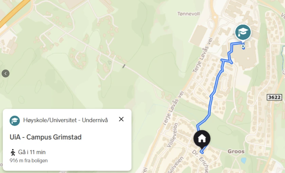 Hvor lang tid tar det å komme seg til universitetet? Galleribilde