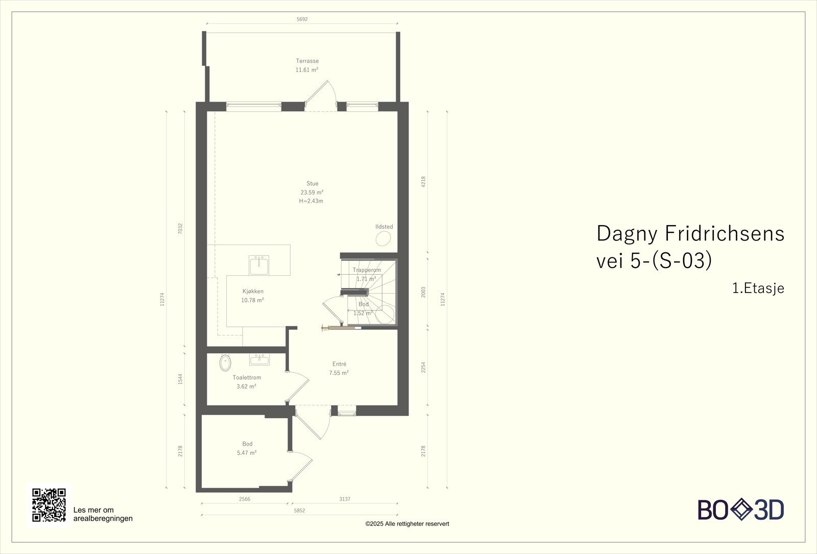 Plantegning - 1.etasje. Galleribilde