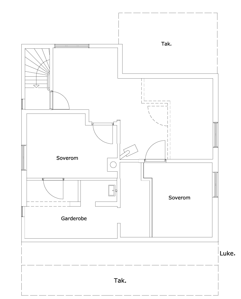 Planskisse 2. etasje. Galleribilde
