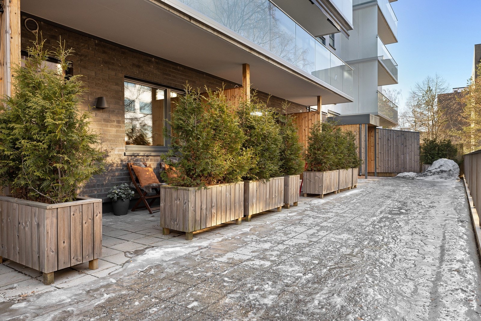 Borettslaget har gjennomgått store moderniseringer de siste årene. Bl.a. ble fasaden renovert 2019-2021 Galleribilde