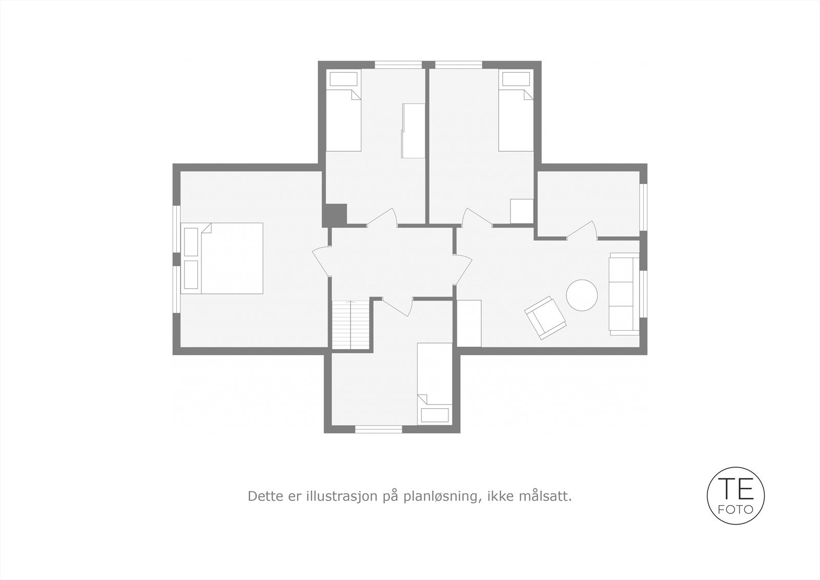 Plantegning loft Galleribilde