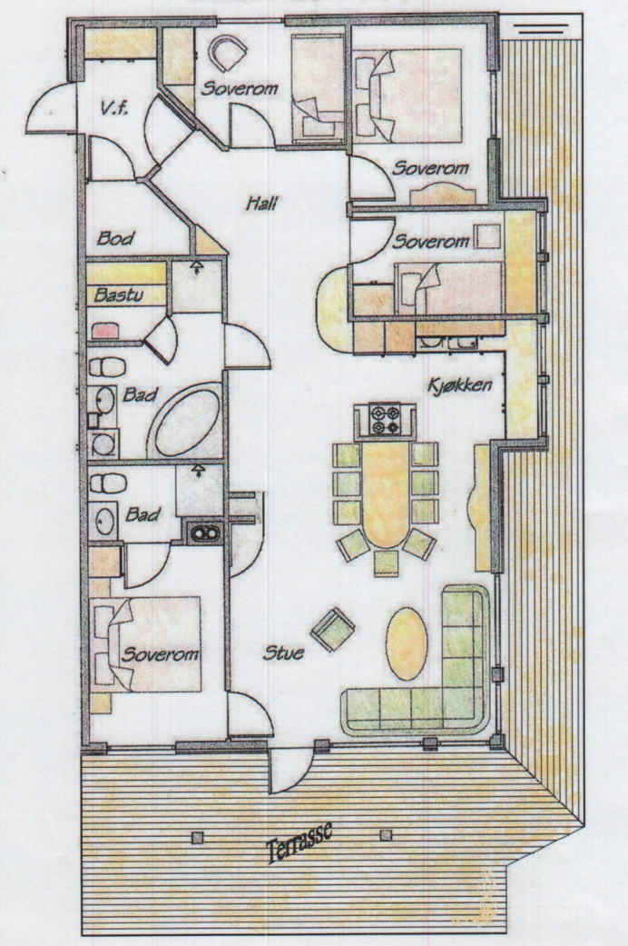 Beitobrinken 3A - her er det med en illustrasjon av alle terrasser . Galleribilde