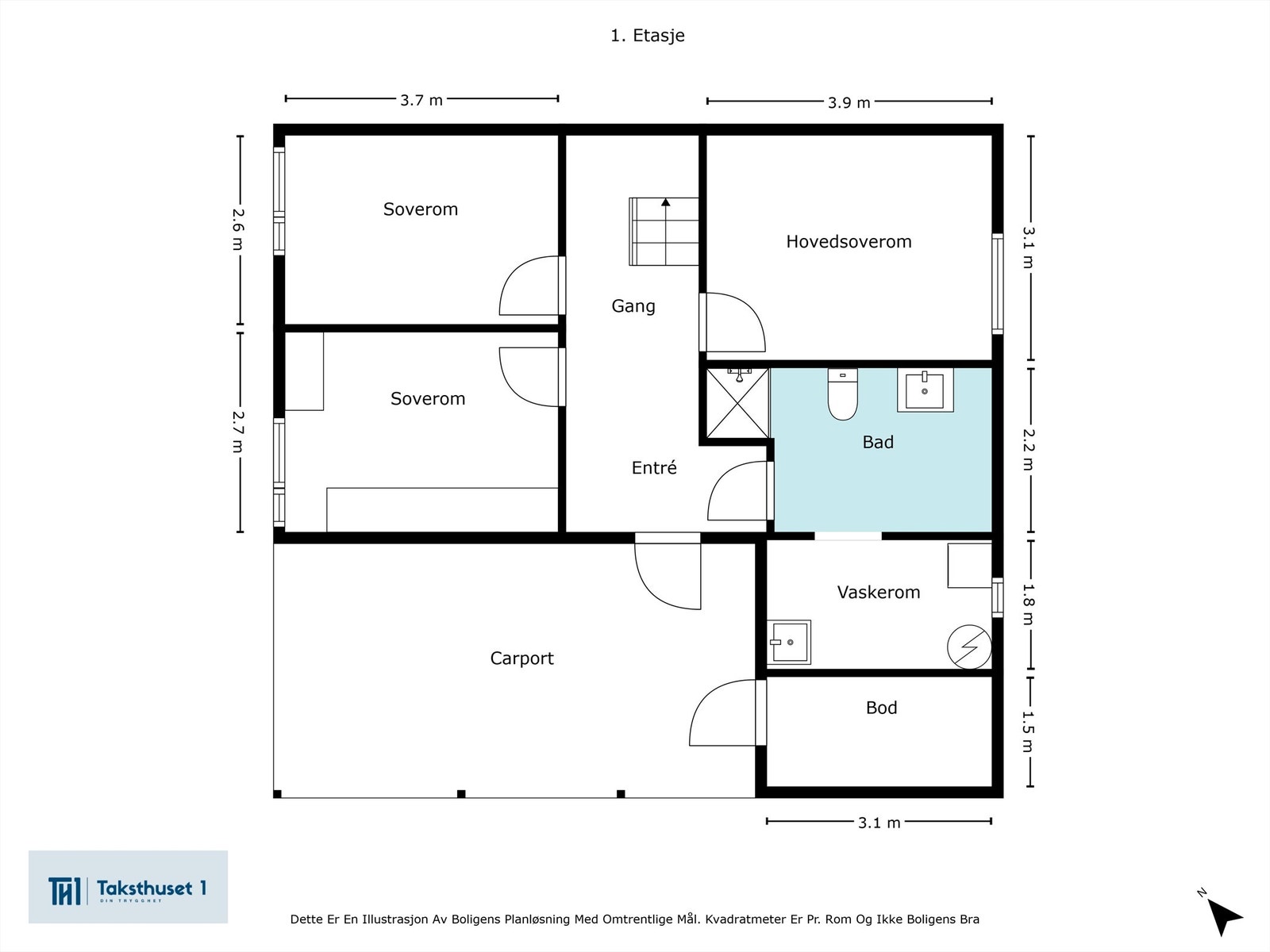 Plantegning 1 etasje Galleribilde