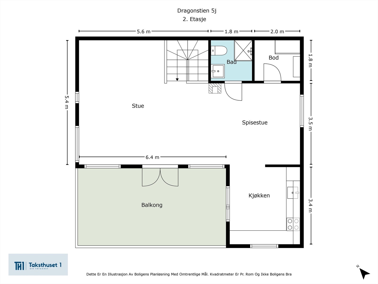 Plantegning 2 etasje Galleribilde