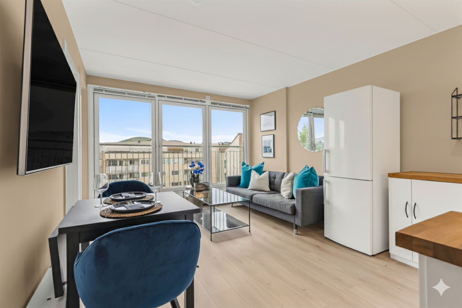 Digitalt endret farge på veggen for inspirasjon Galleribilde