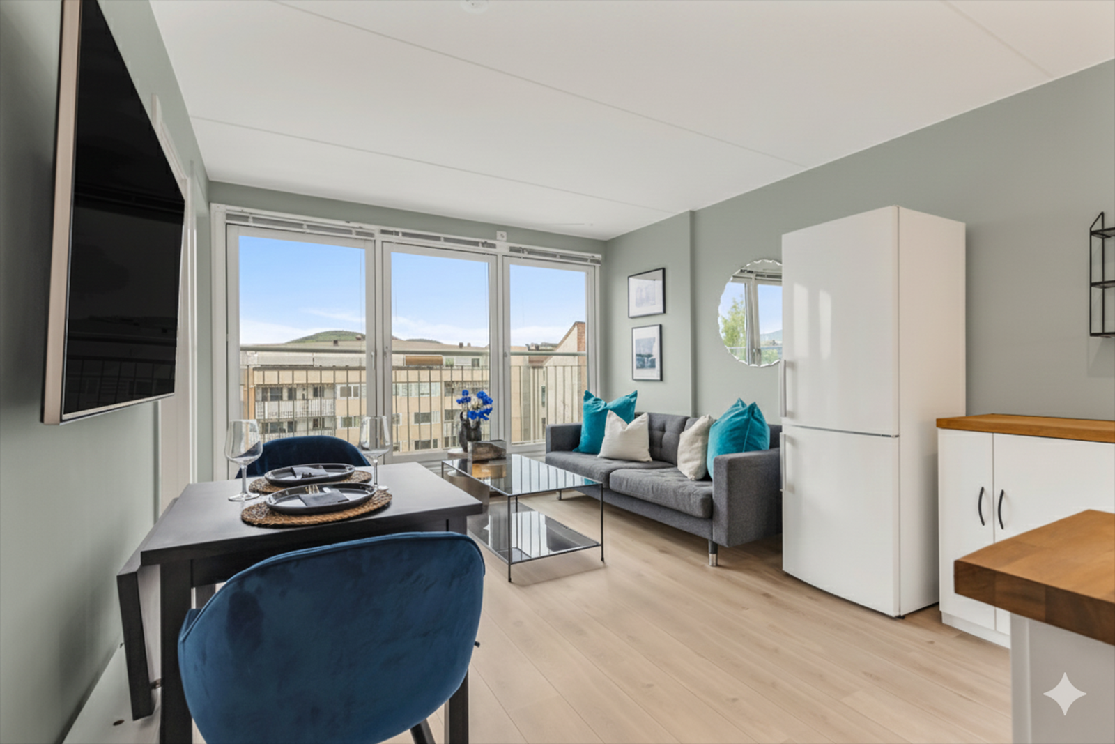 Digitalt endret farge på veggen for inspirasjon Galleribilde