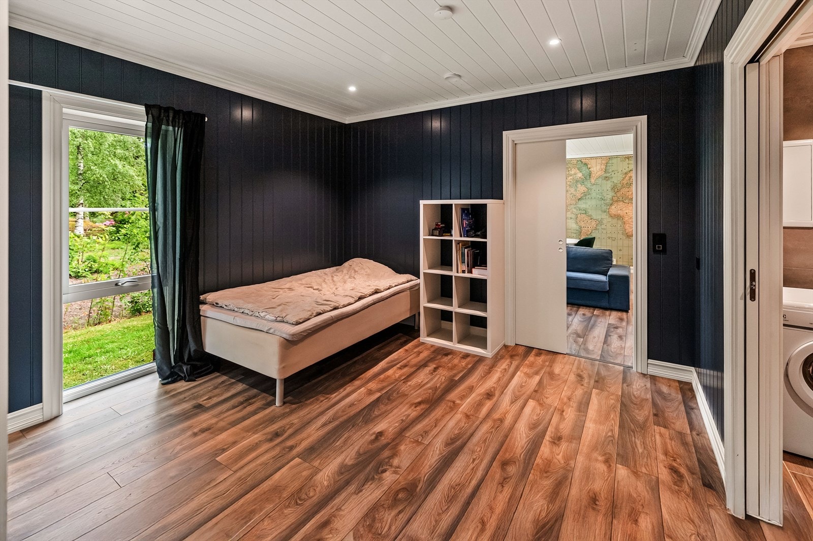 Hybelen er innredet med et soverom. Galleribilde