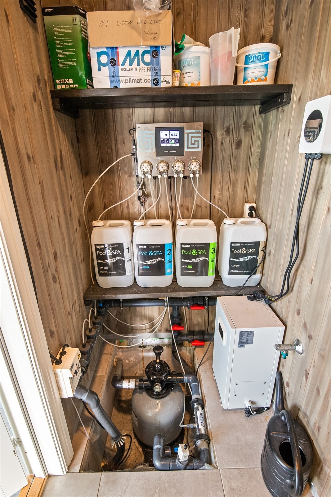 Teknisk rom svømmebasseng Galleribilde