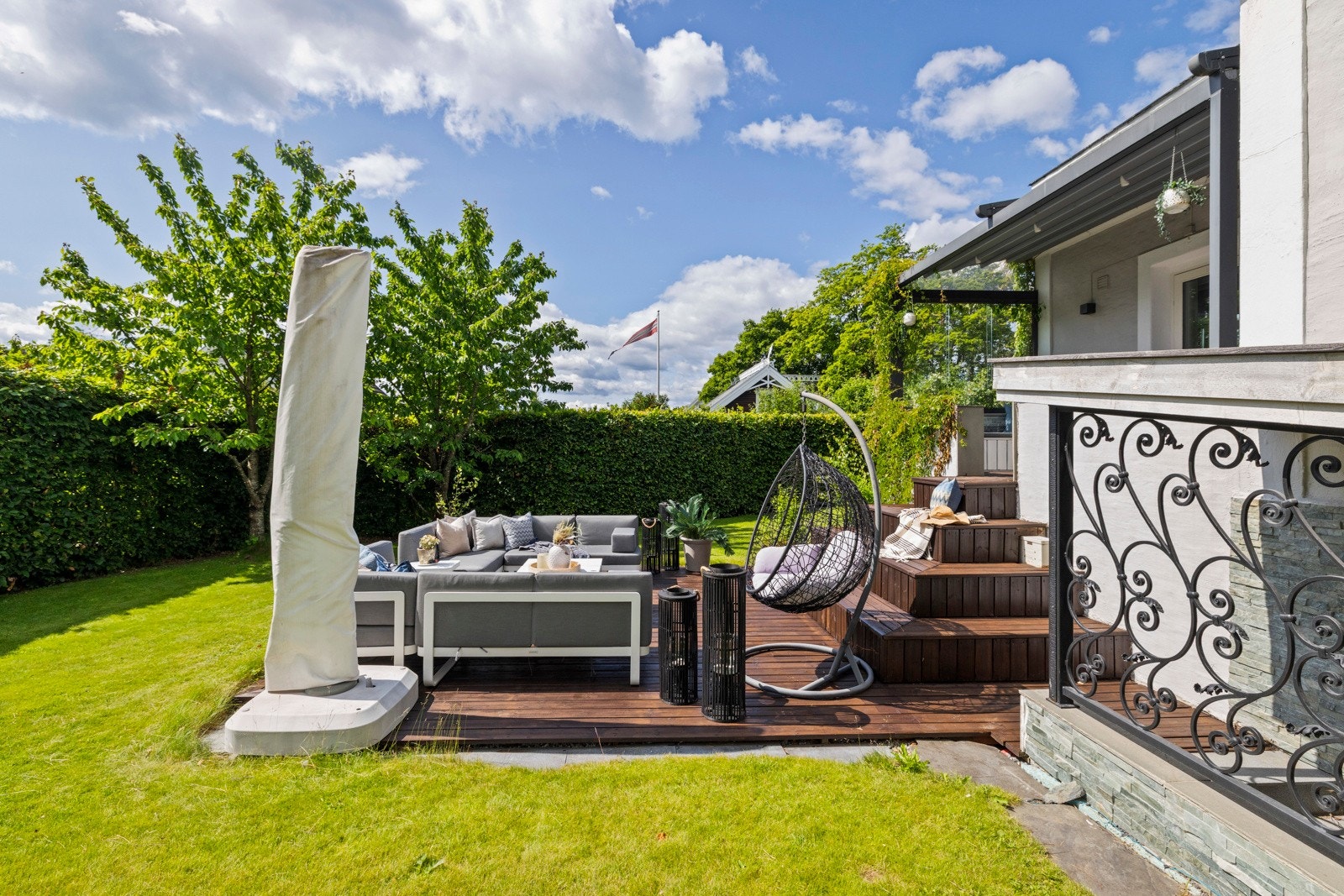 Her kan man samle til hyggelige sammenkomster på solfylte dager. Galleribilde