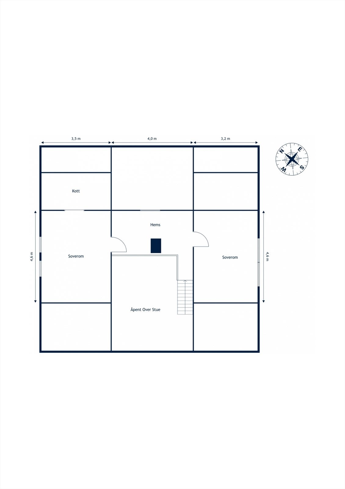 Loft BRA-i 28 m²: Hems og to soverom Galleribilde