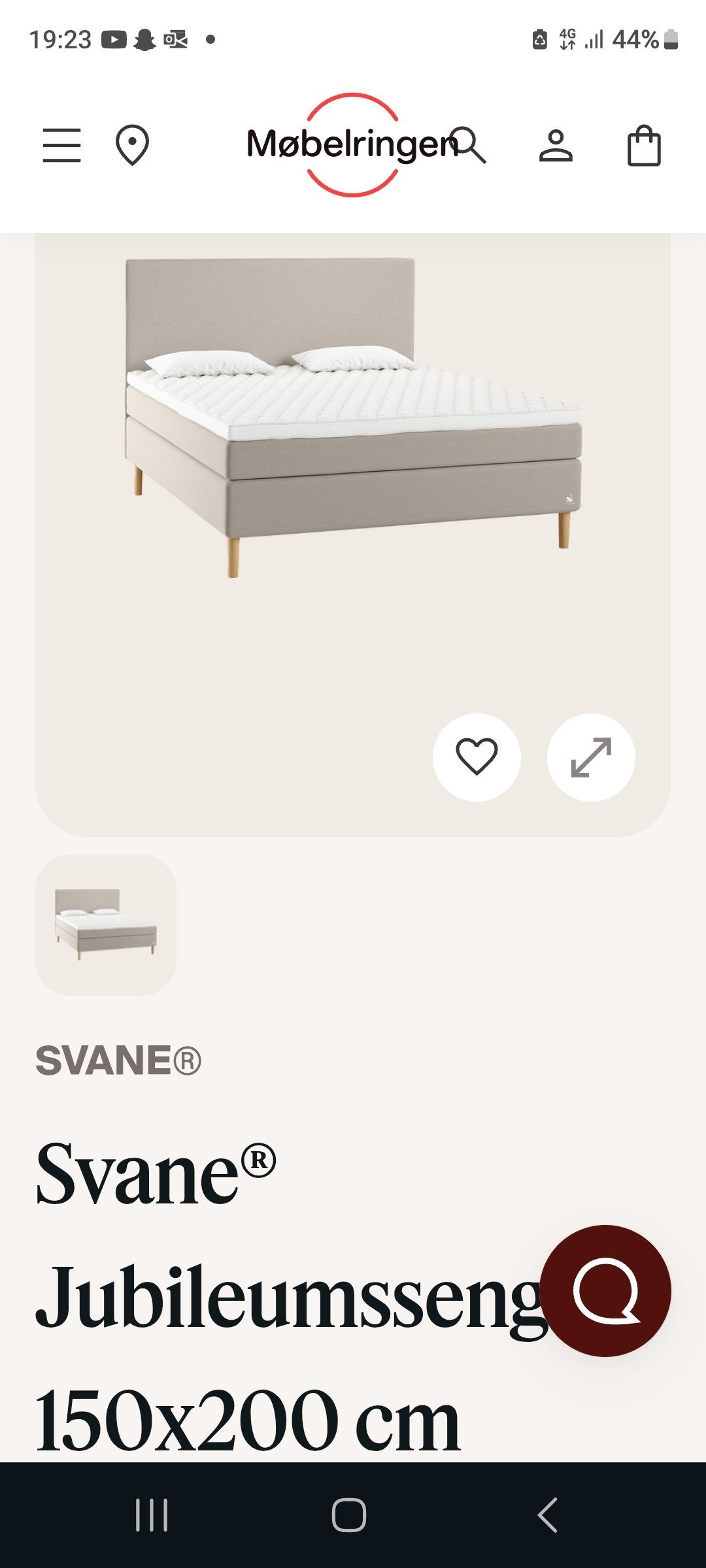 Prima, ny seng Galleribilde