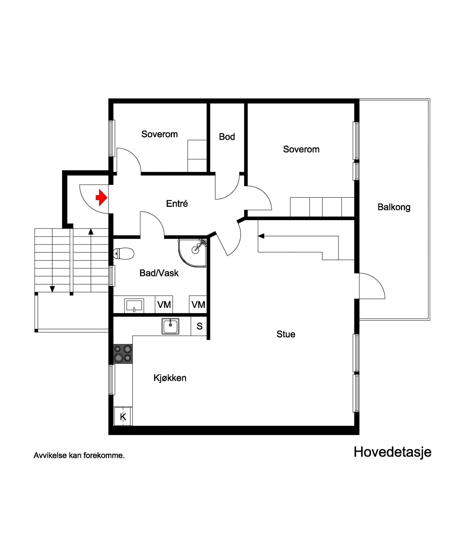 Plantegning 2.etasje Galleribilde