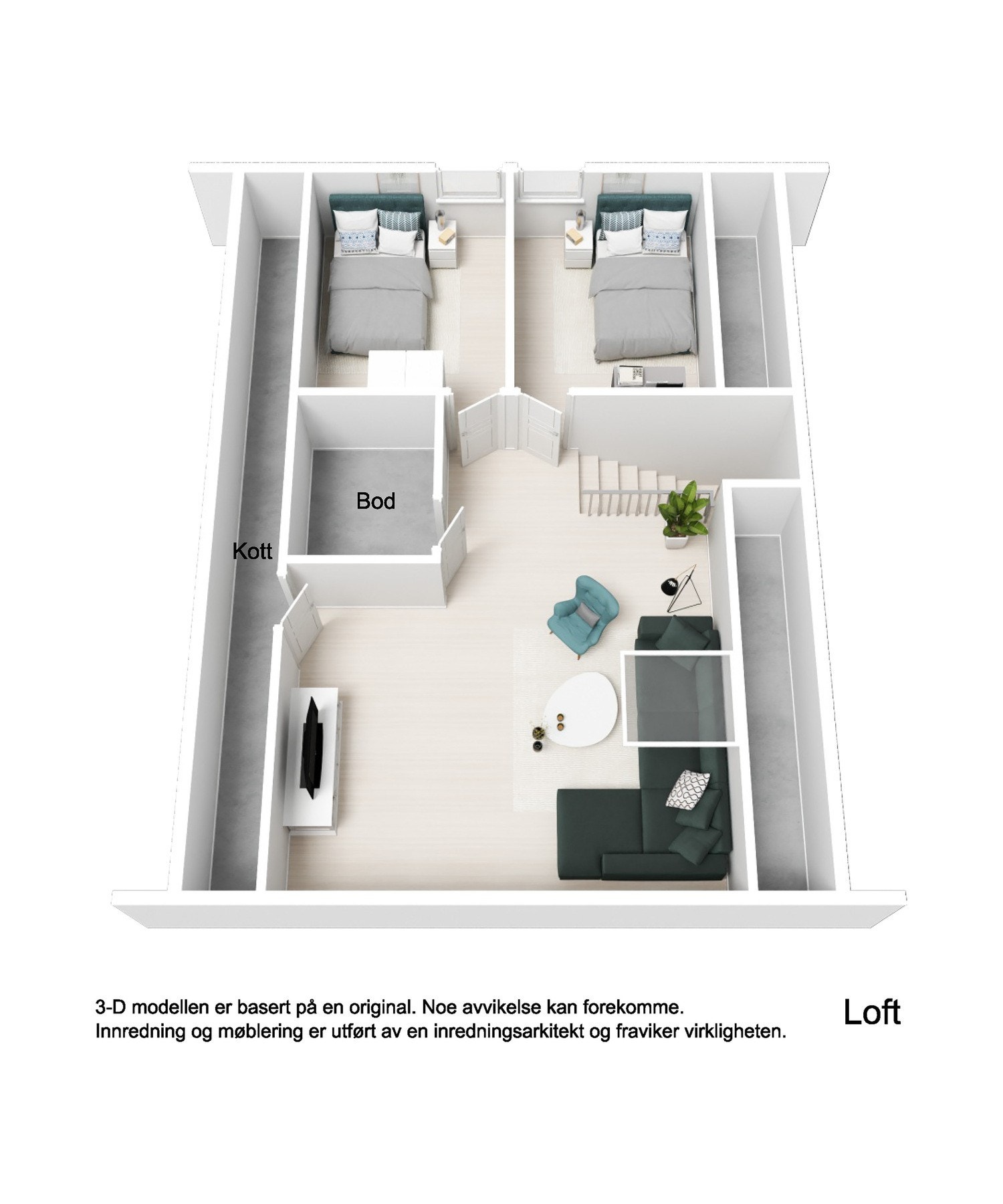 Plantegning loft Galleribilde