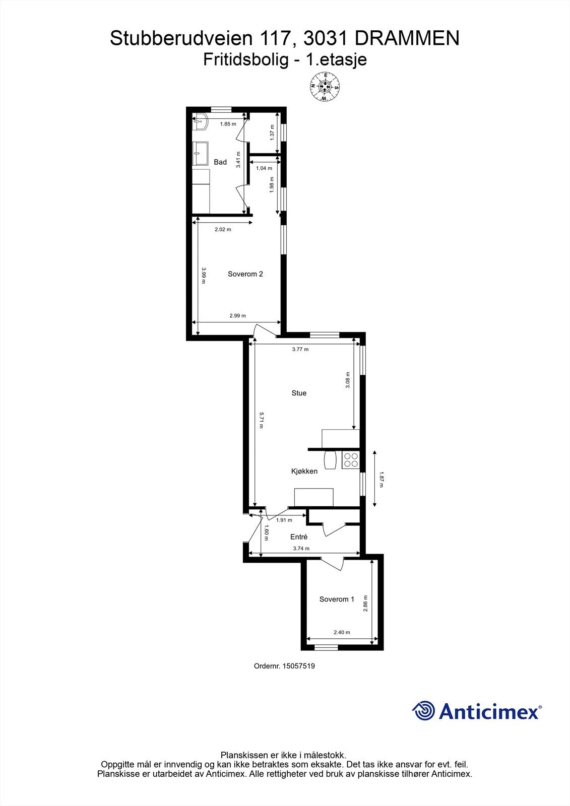 Plantegning 1. etasje Galleribilde