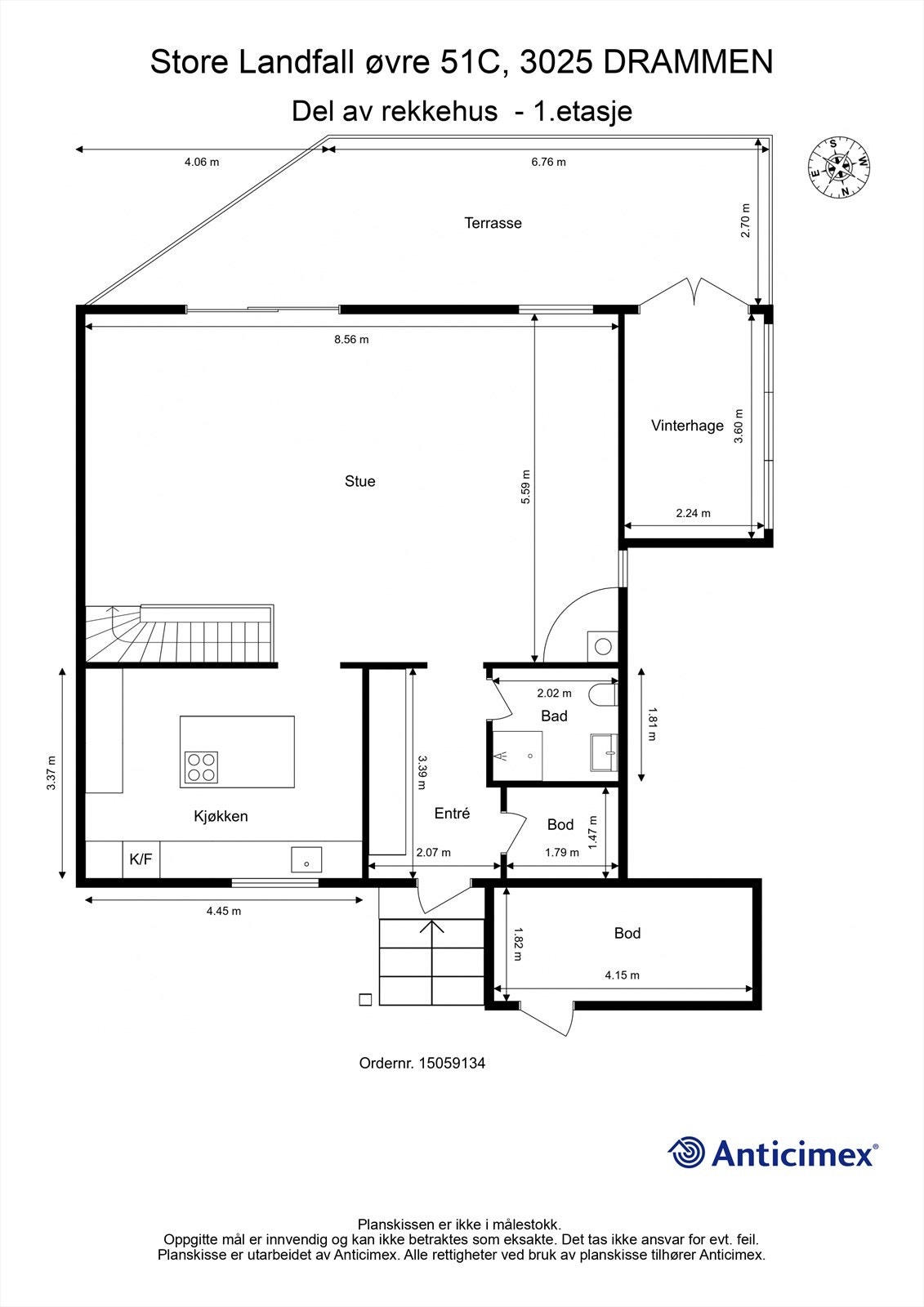 Plantegning 1. etasje Galleribilde