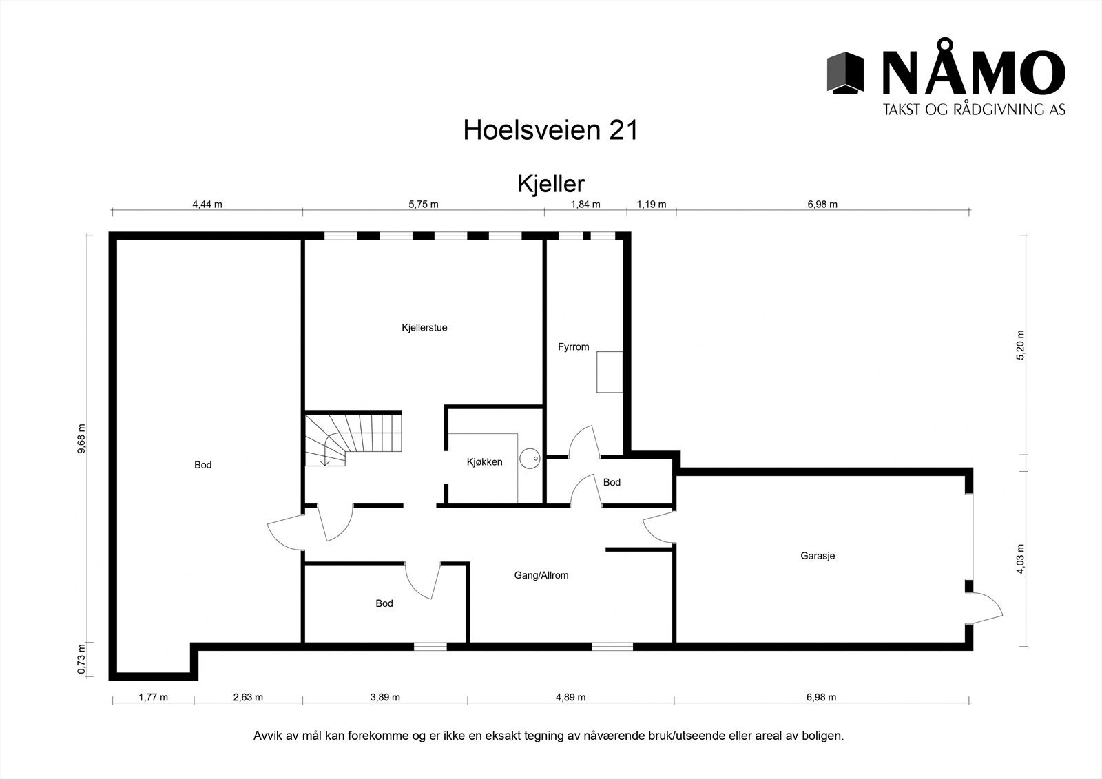 Plantegning kjeller Galleribilde