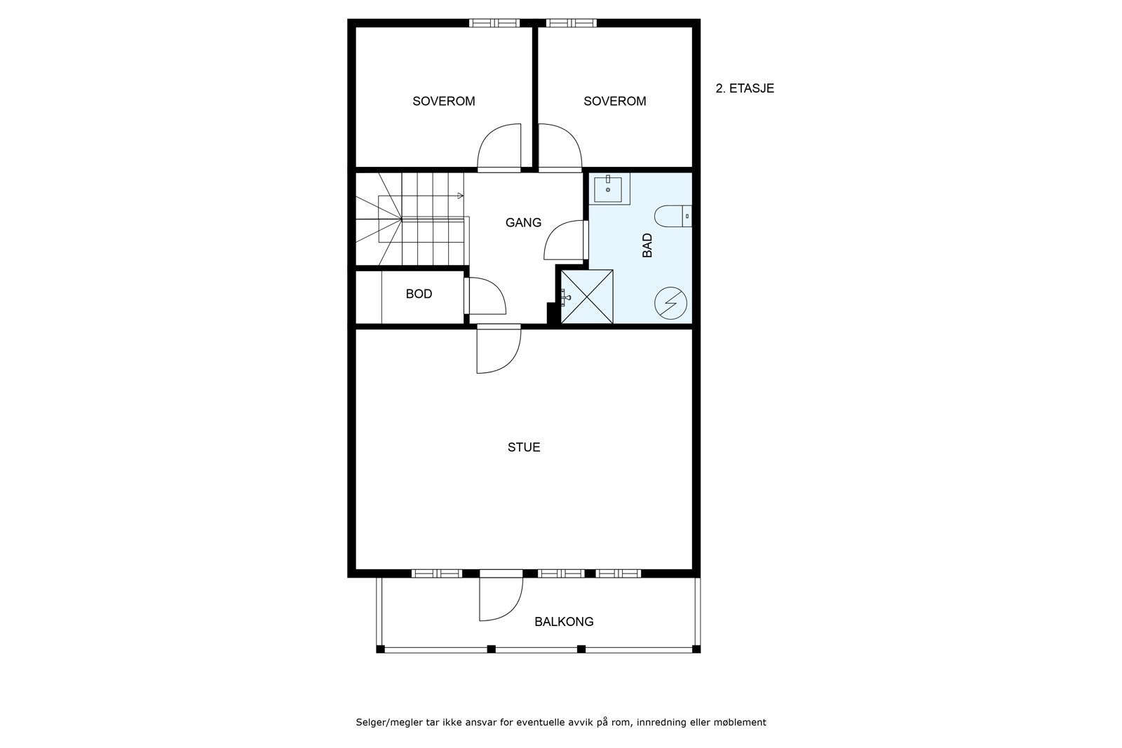 Plantegning 2. etg Galleribilde