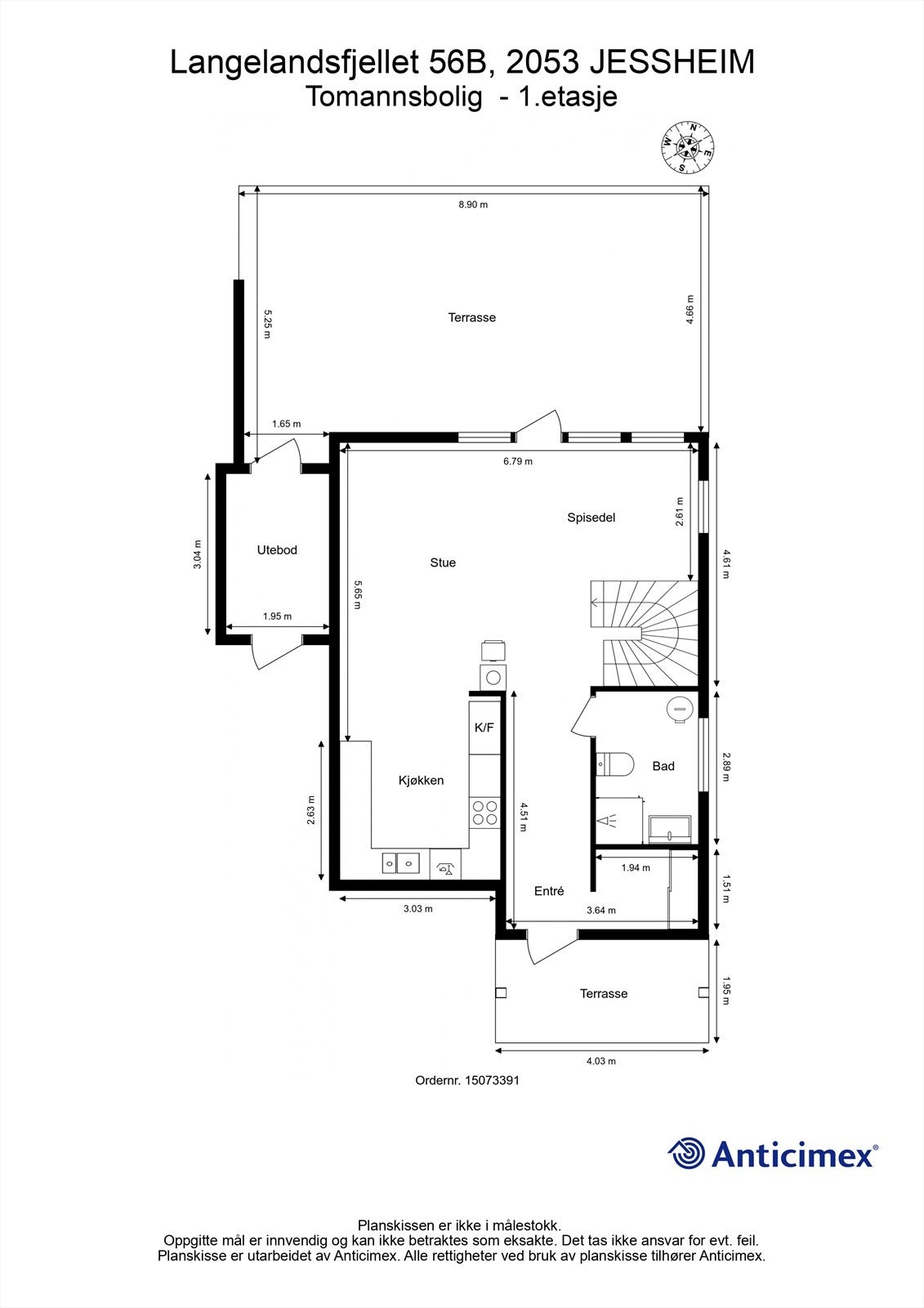 Plantegning 1.etasje Galleribilde