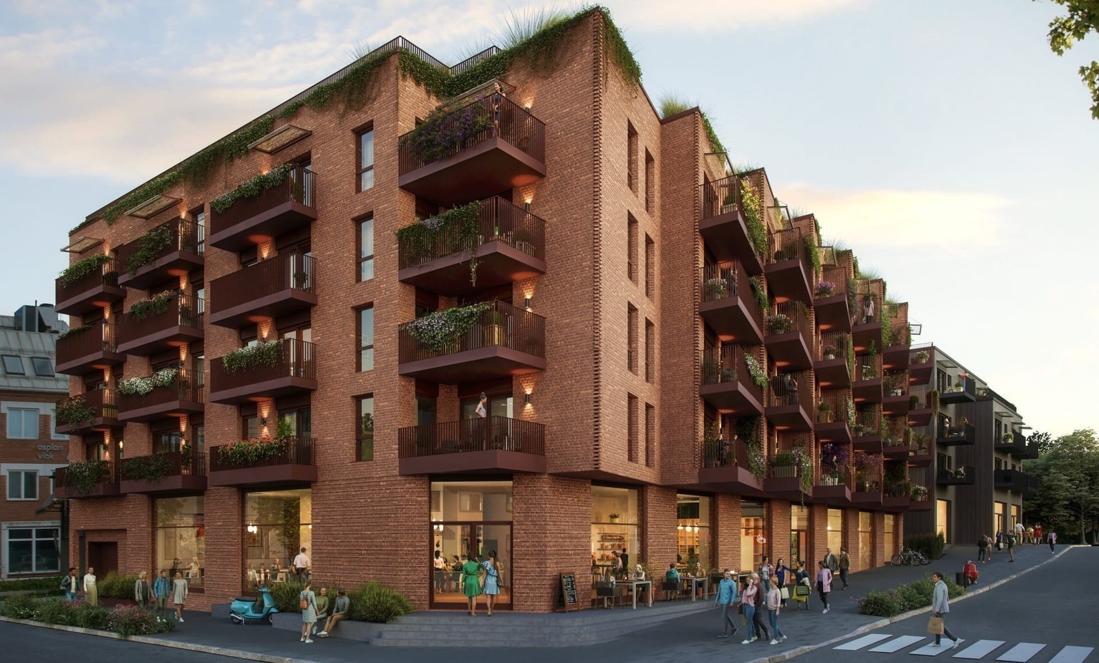 Store og lyse lokaler eksponert mot Ås Stasjon og Ås Rådhus Galleribilde