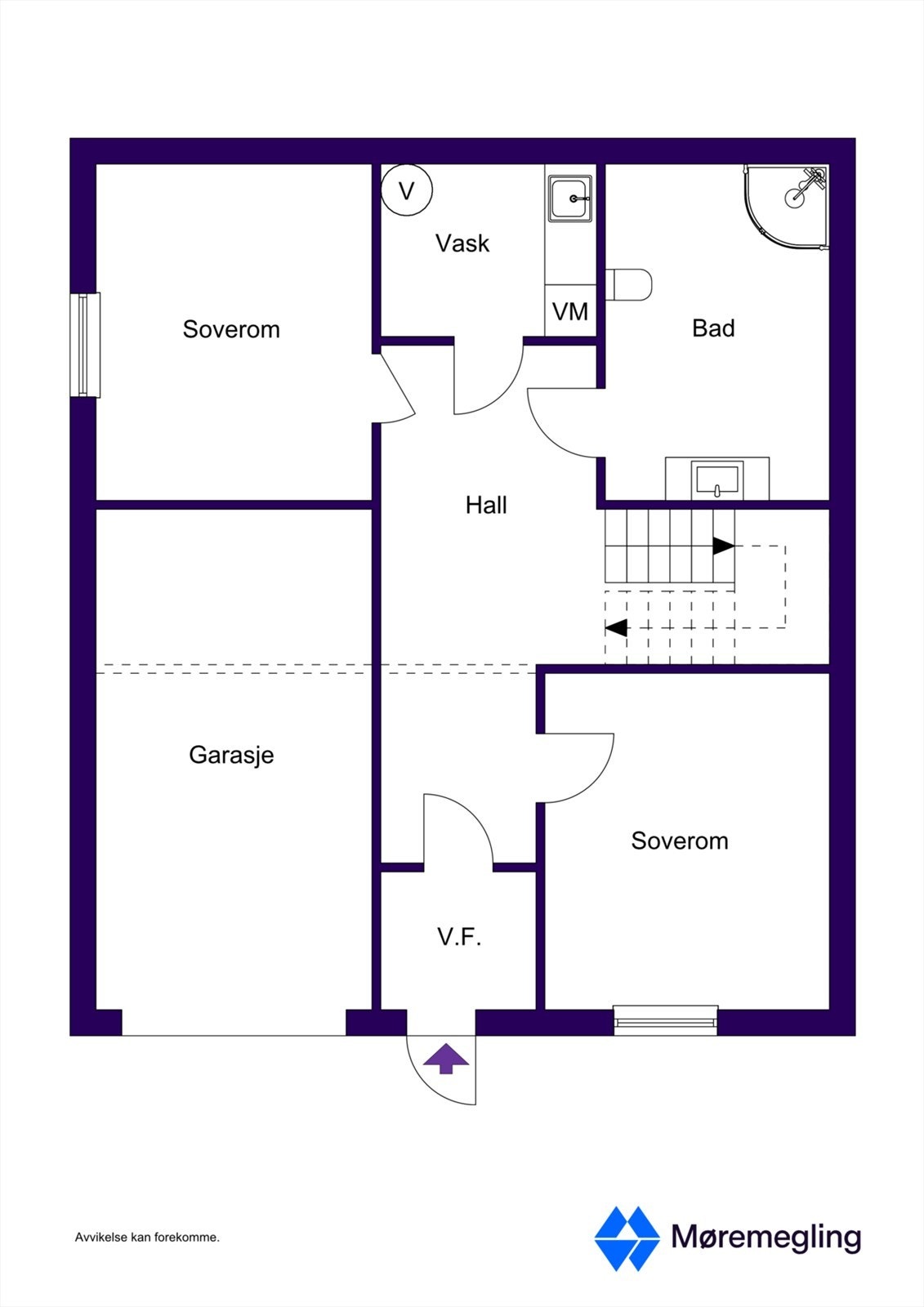 Plantegning 1. etasje Galleribilde
