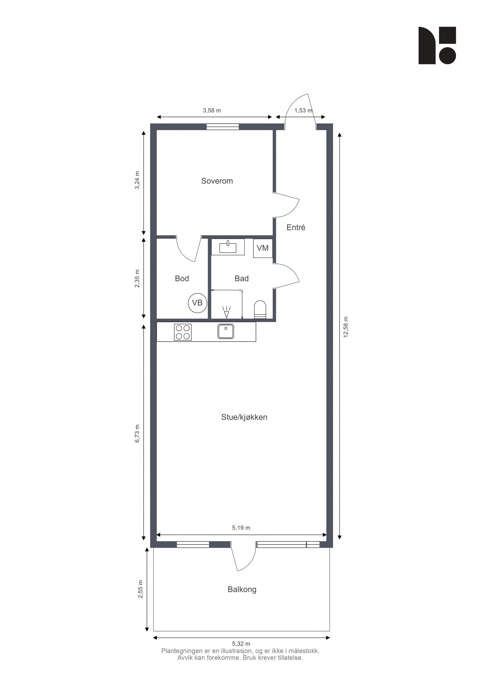 Plantegning 2. Etasje. Galleribilde