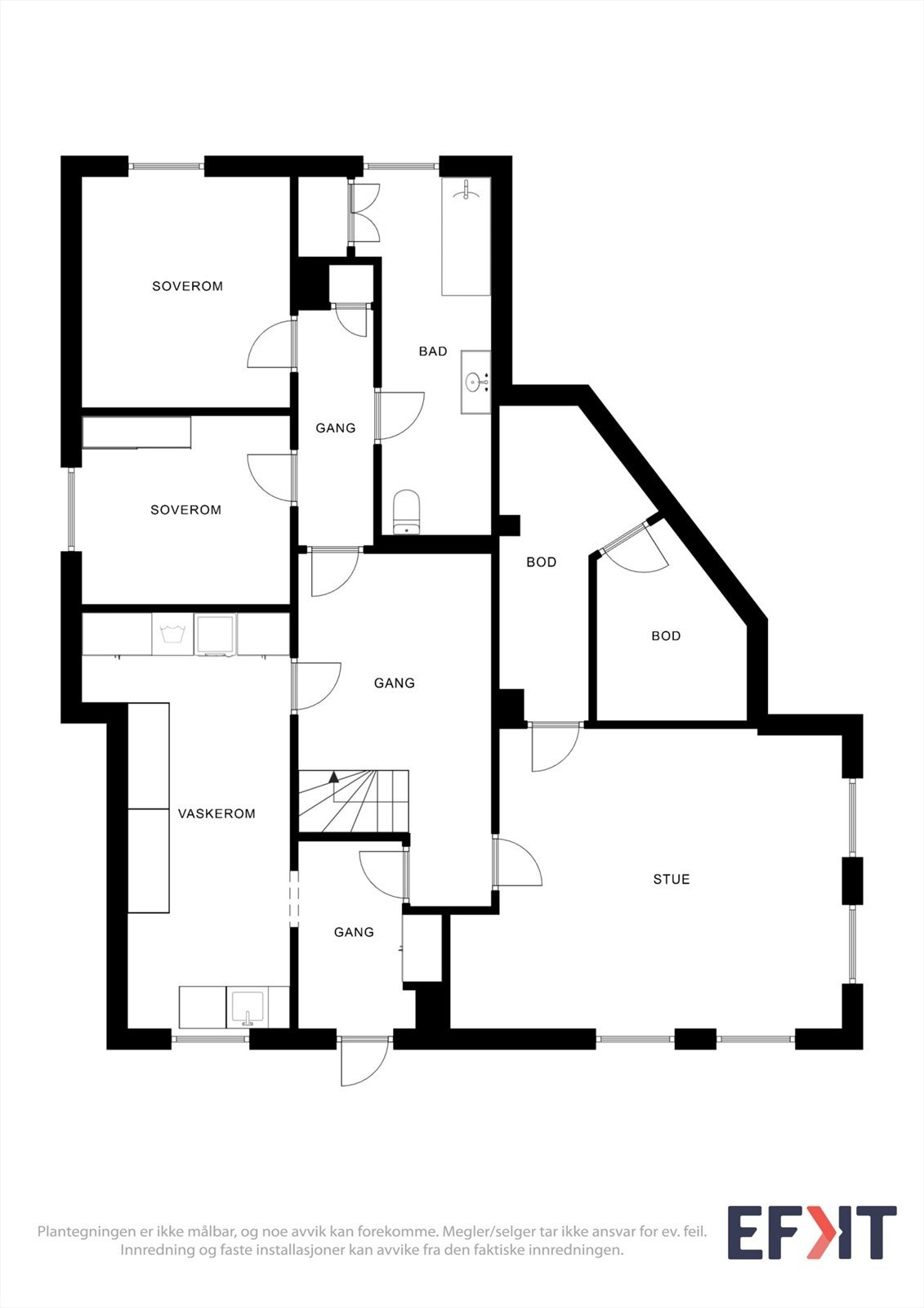 Plantegning underetsje Galleribilde