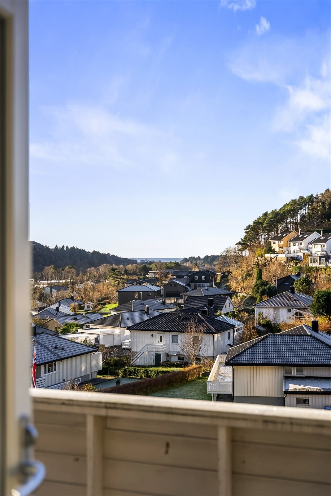 Utsikt mot havet i horisonten. Galleribilde