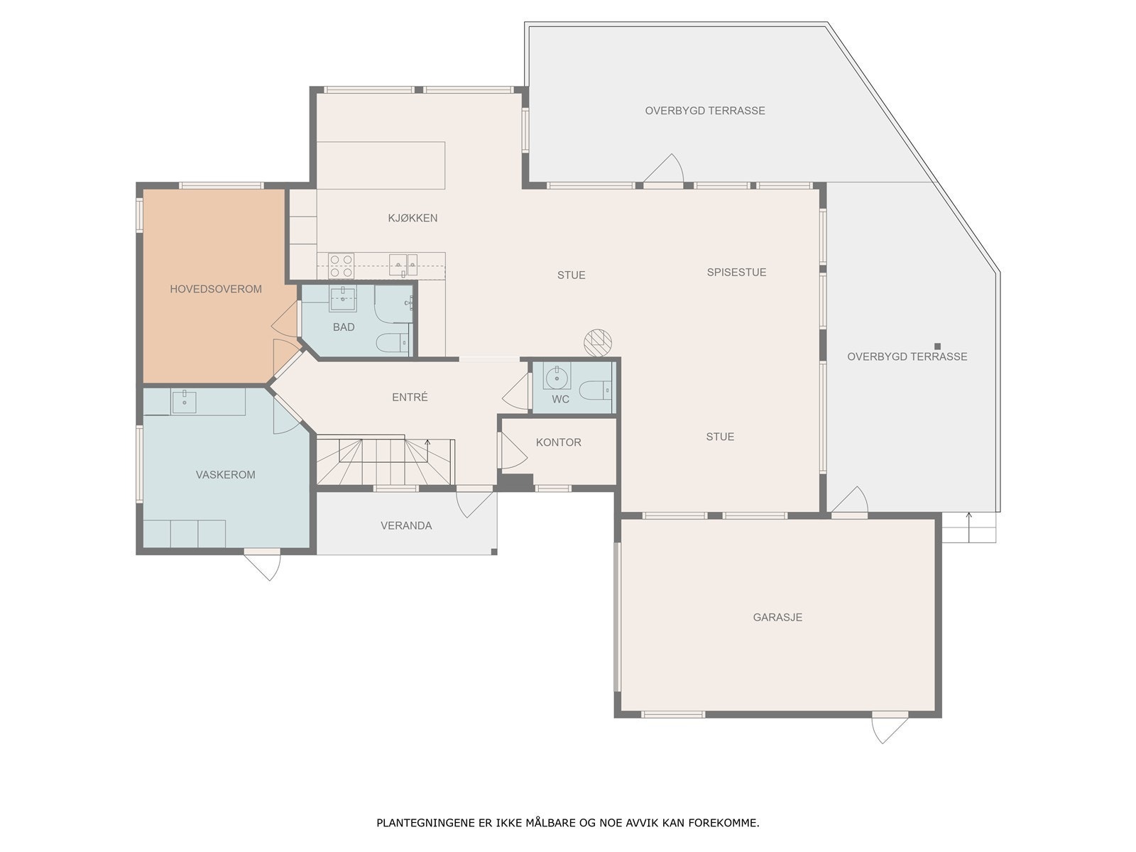 Plantegning hovedetasje Galleribilde