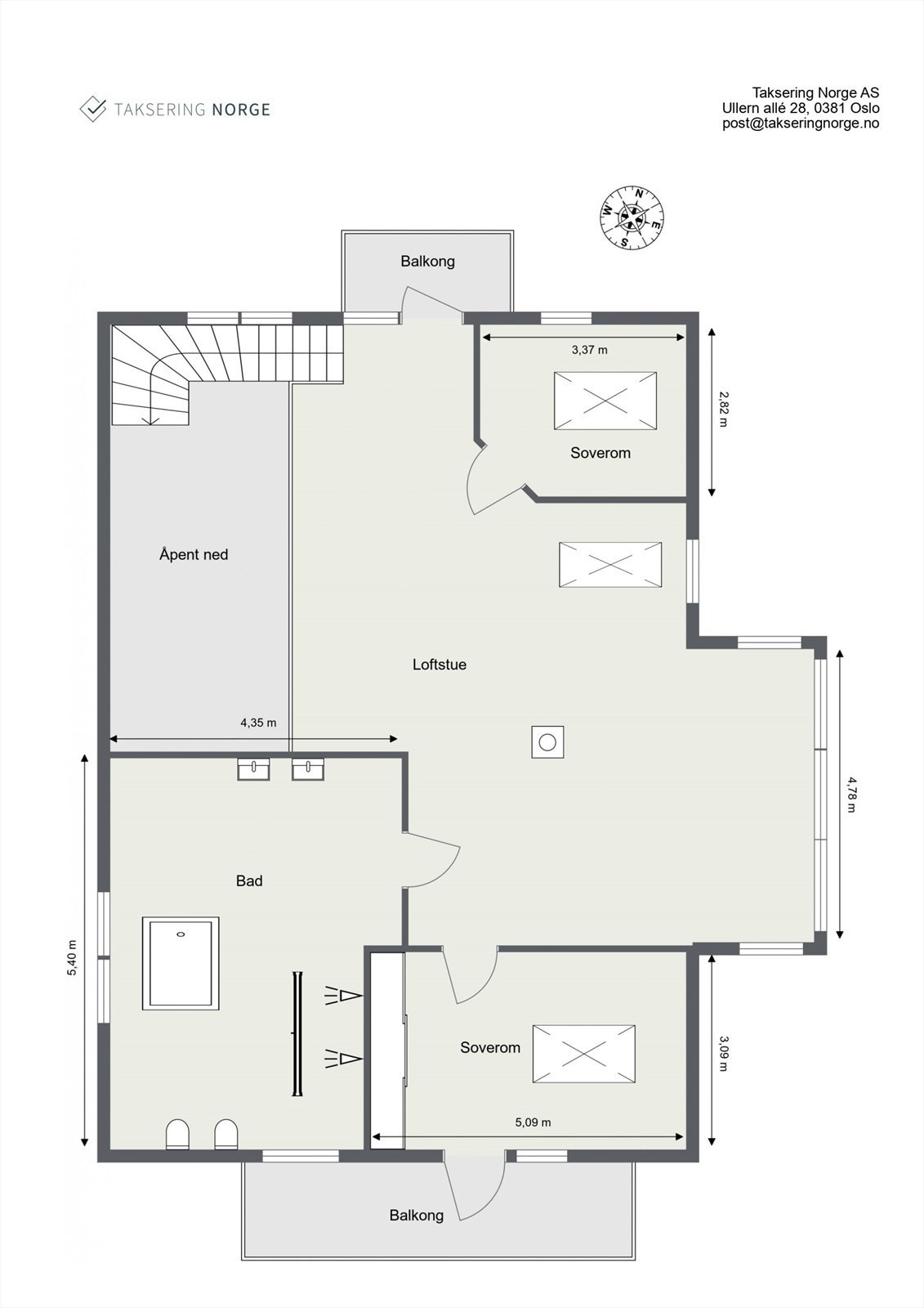 Plantegning - 3.etasje/loft Galleribilde