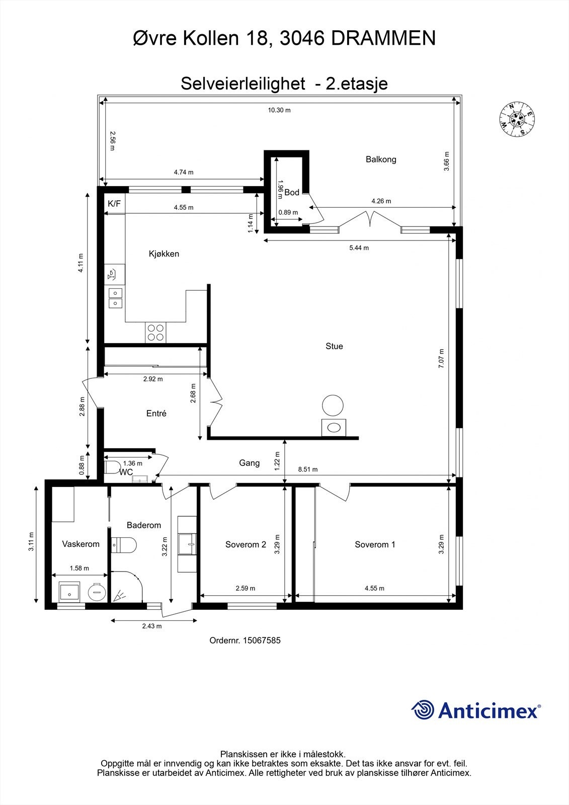 Plantegning 2.etasje Galleribilde