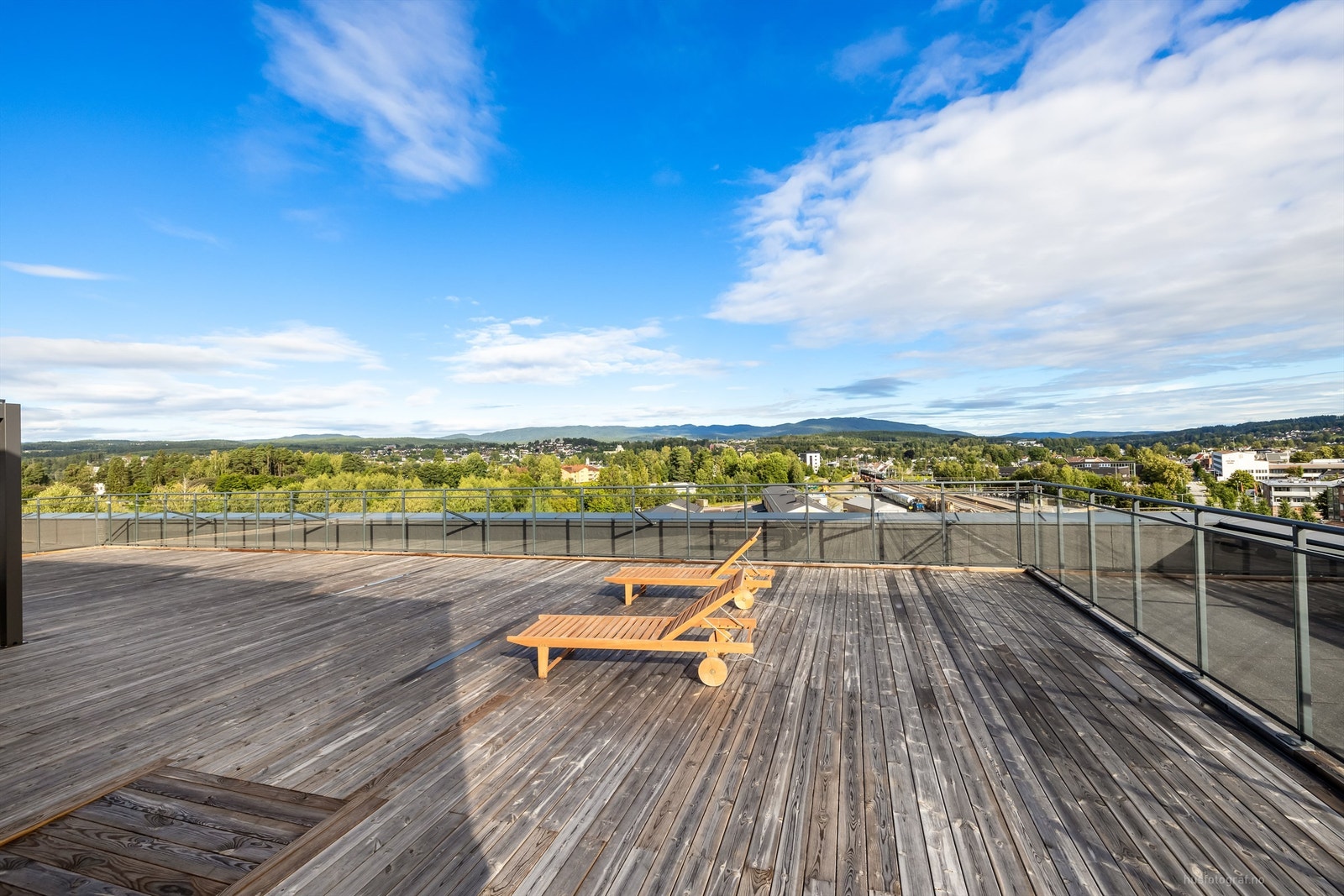 Stor felles takterrasse for beboerne Galleribilde
