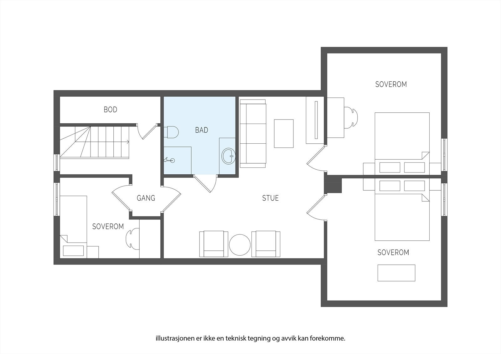 Plantegning 2.etasje. Galleribilde