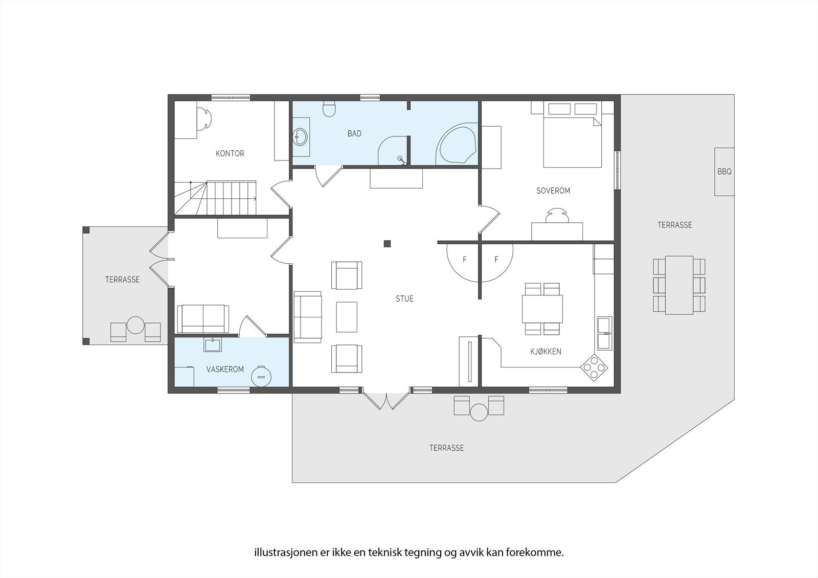 Plantegning 1.etasje Galleribilde