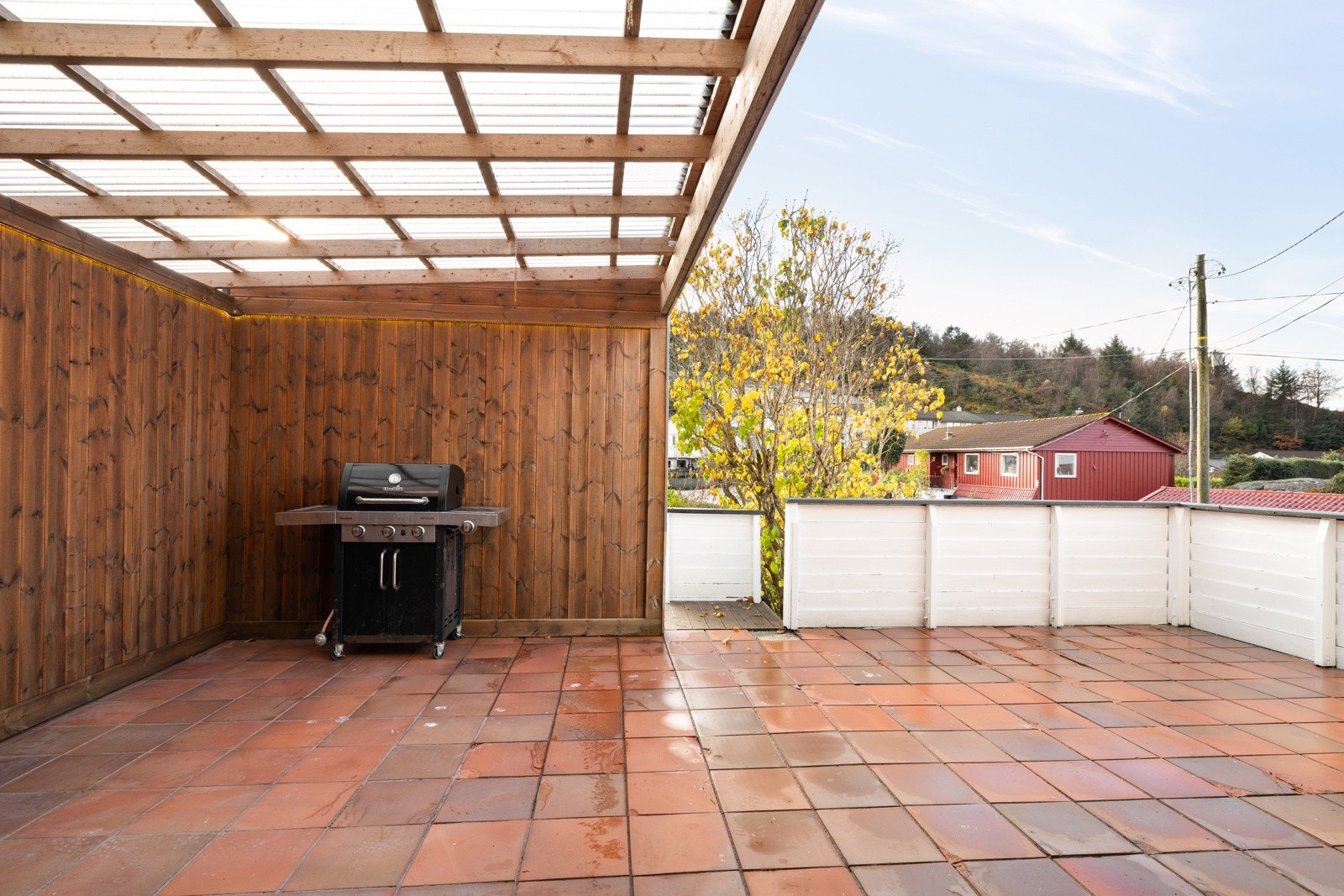 Uteplass mot sørvest med utgang fra stuen Galleribilde