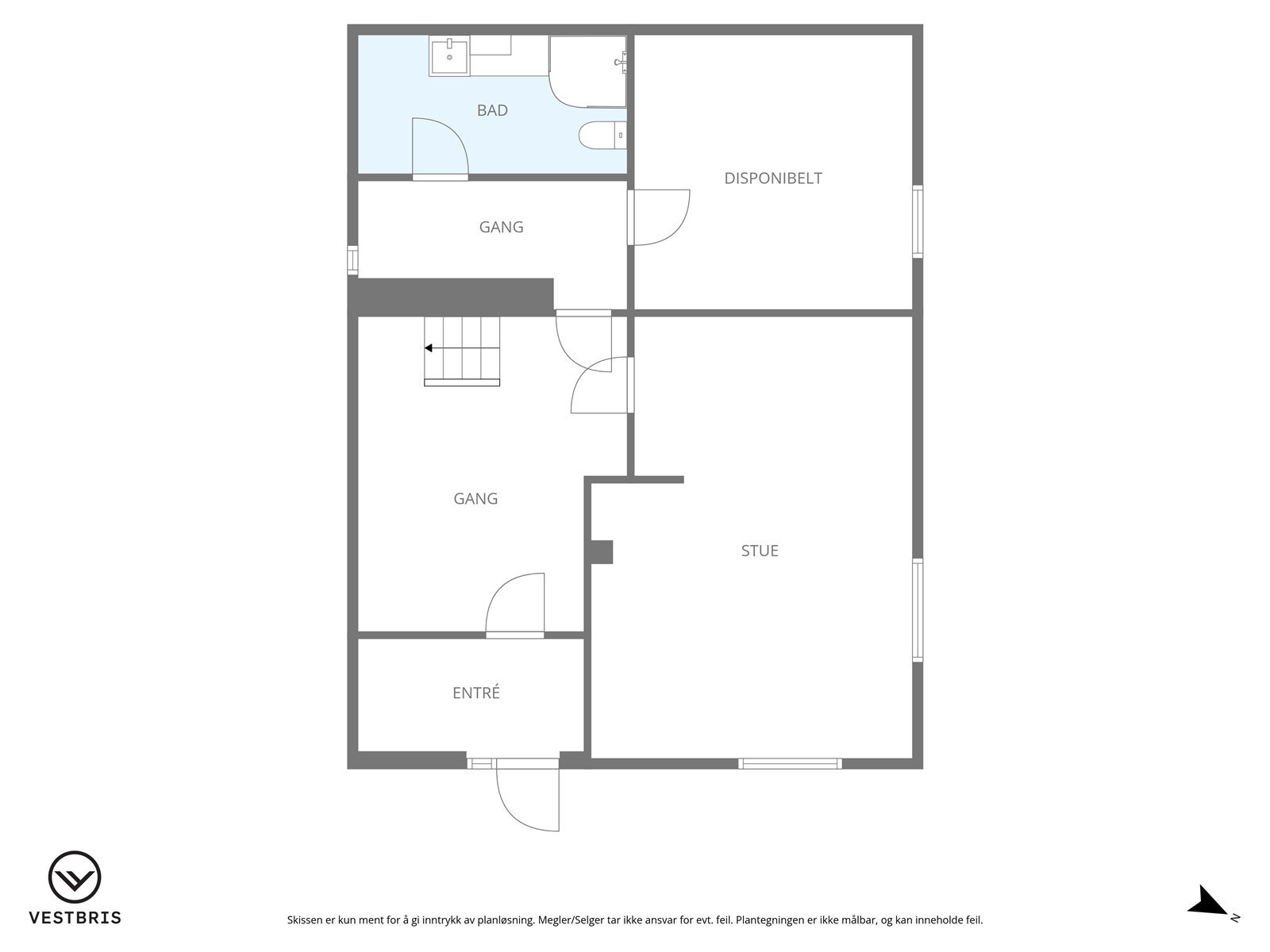 Plantegning - Underetasje Galleribilde