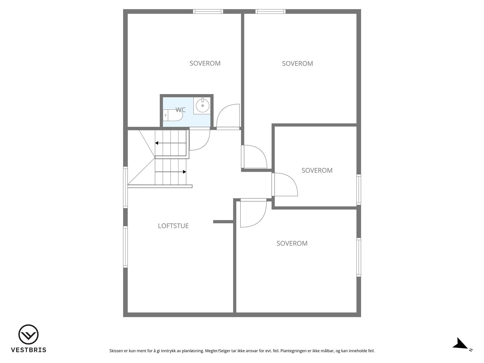 Plantegning - Loftsetasje Galleribilde