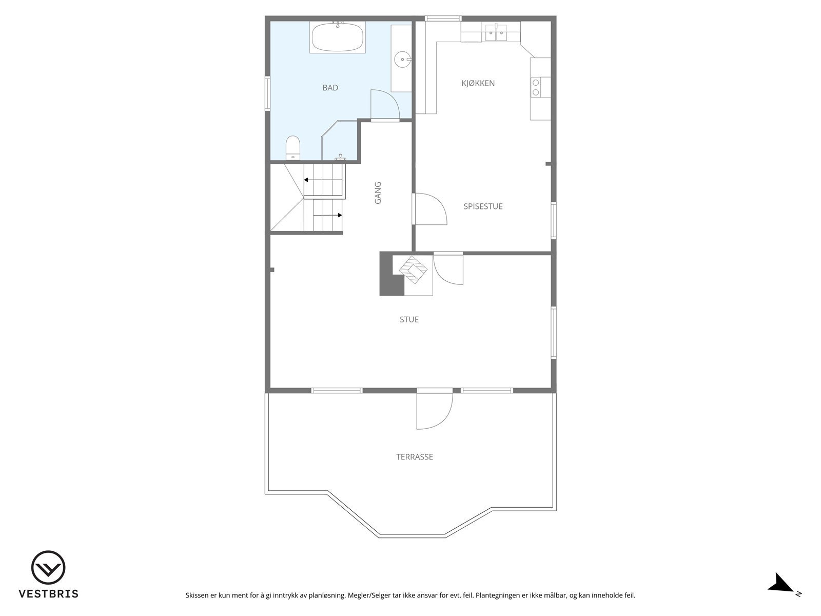 Plantegning - Hovedetasje Galleribilde
