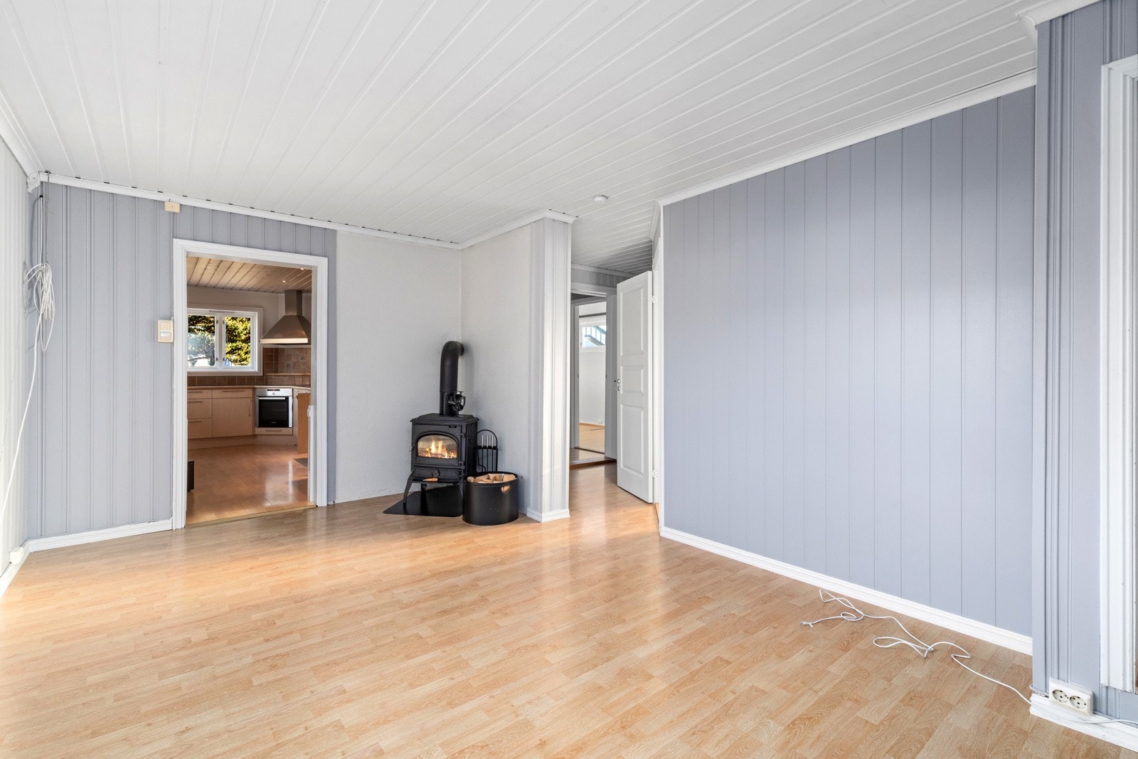 Stue med peisovn Galleribilde