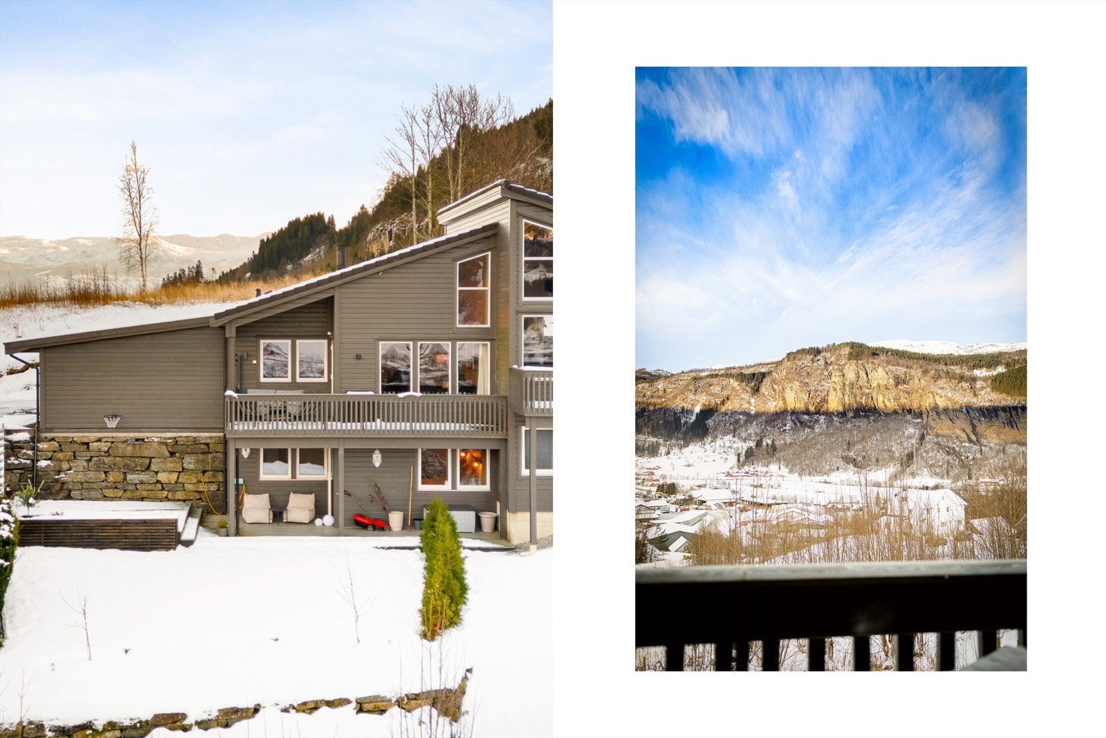 - Innholdsrik halvpart av tomannsbolig med terrasse, balkong, hage og garasje med elbil-lader - Galleribilde