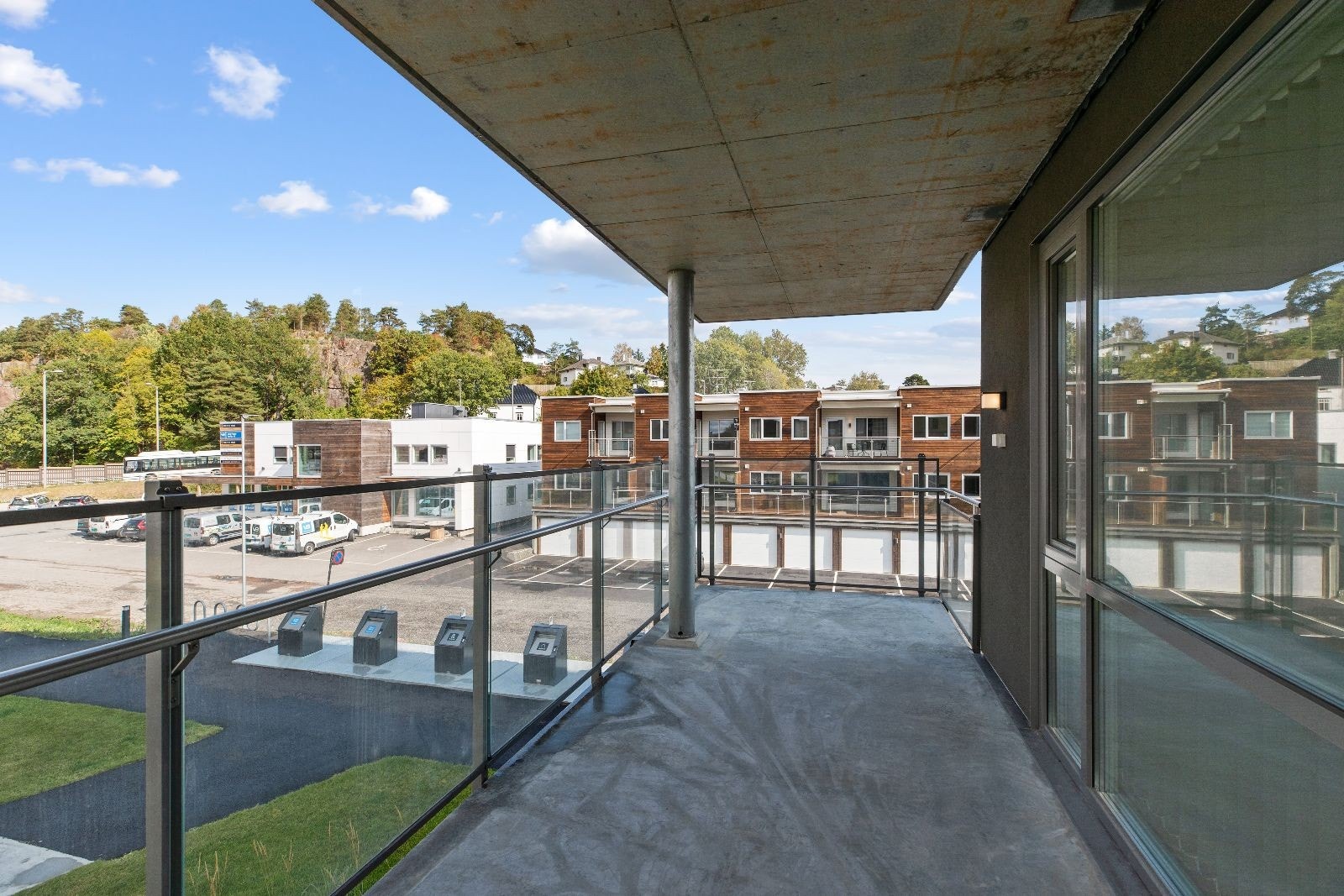 Romslig overbygget balkong Galleribilde