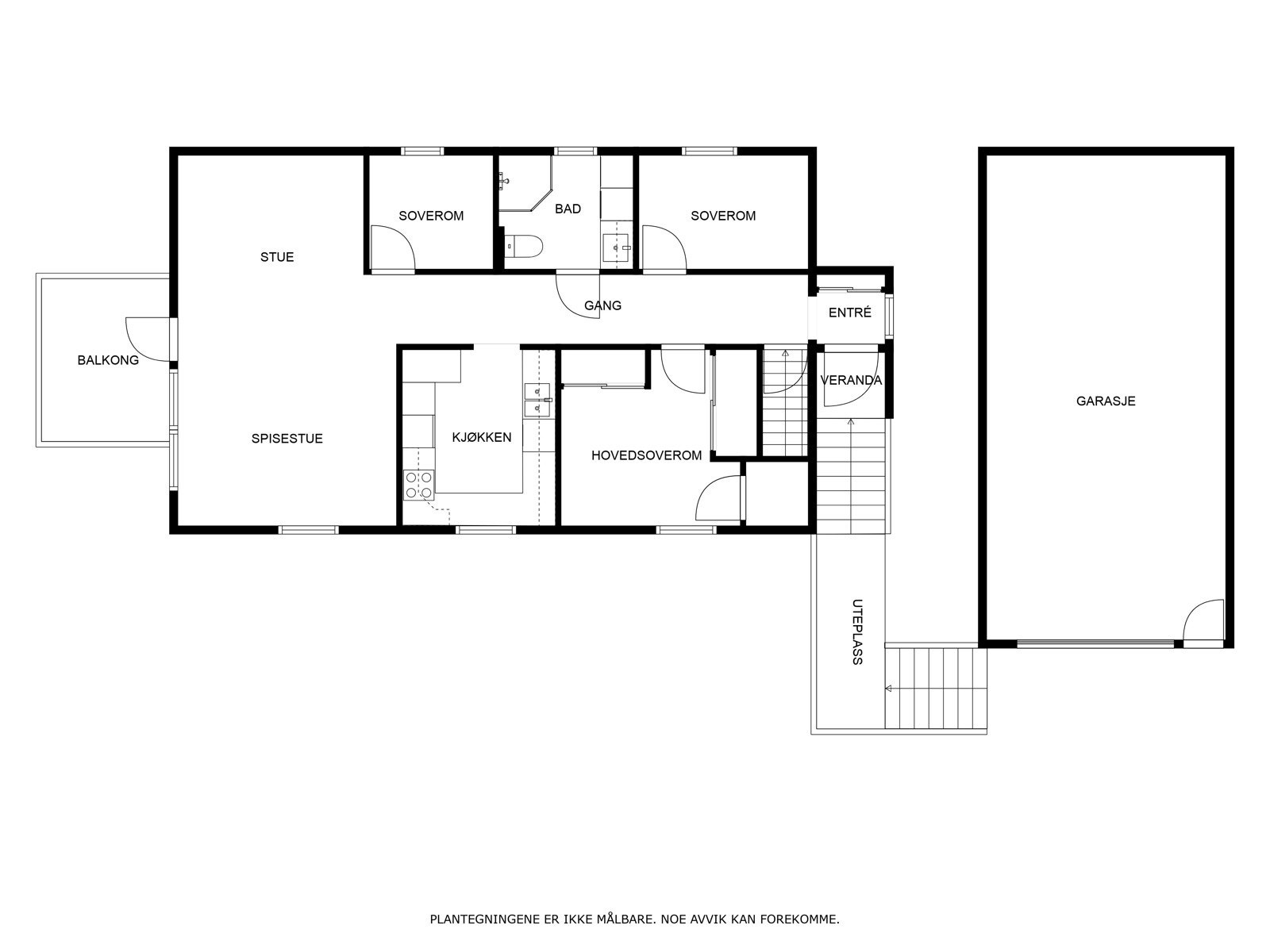 Plantegning hovedetasje. Galleribilde
