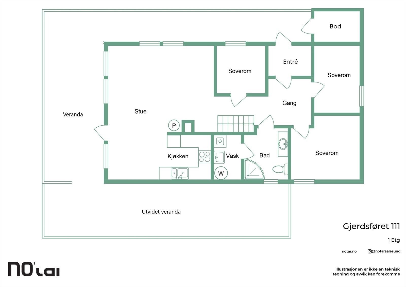 Gjerdsføret 111 Første etasje Galleribilde