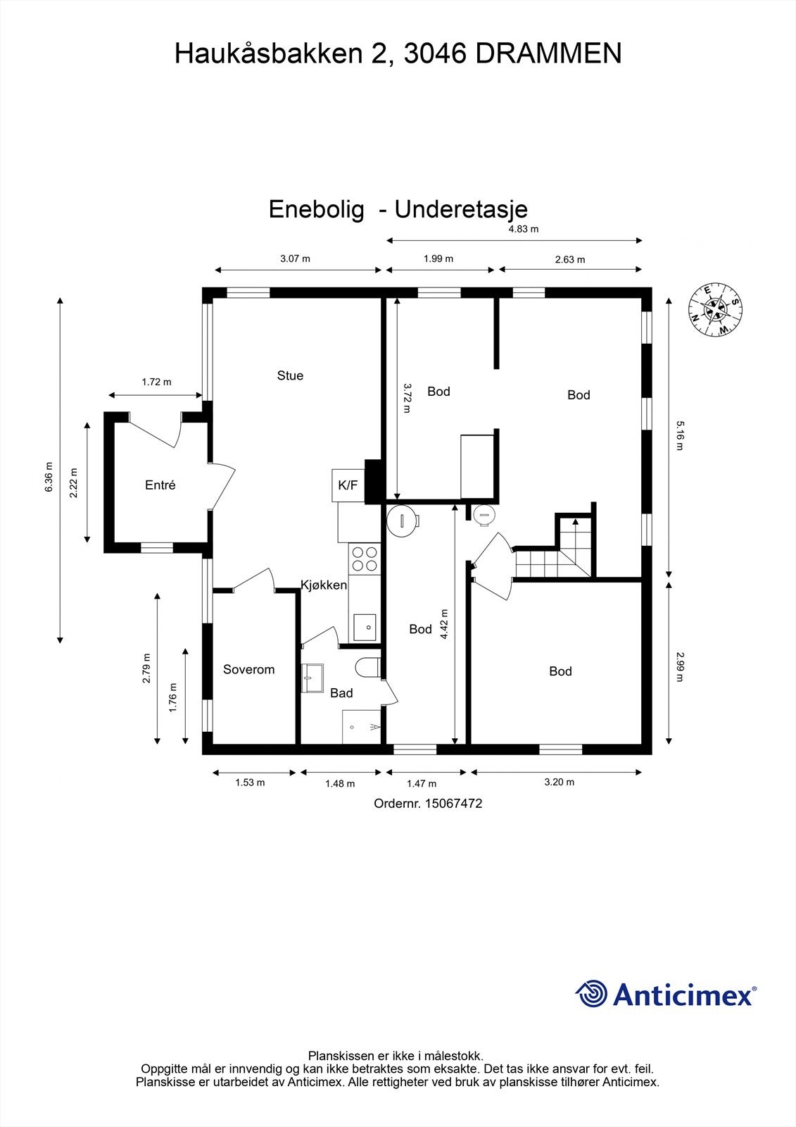 Plantegning - Underetasje Galleribilde