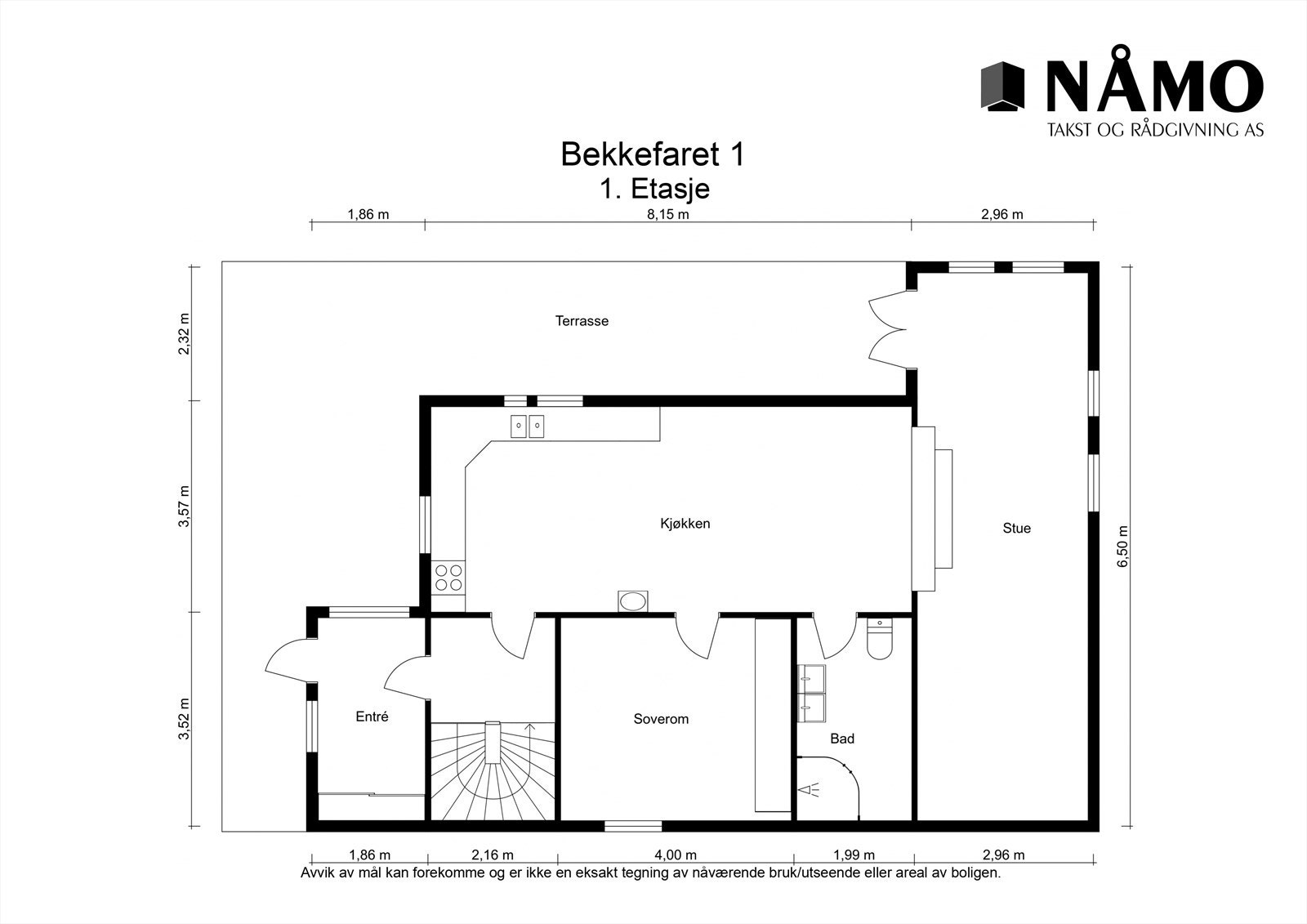Plantegning 1. etasje Galleribilde
