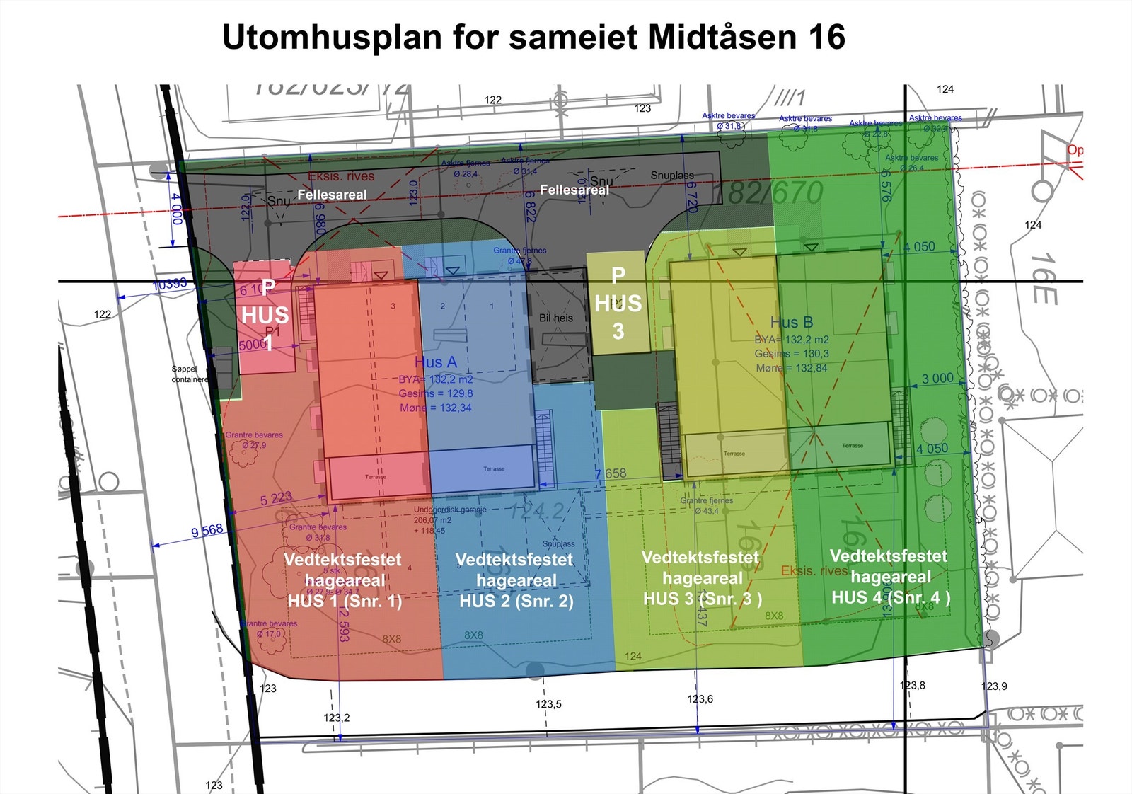 Utomhusplan for sameiet Midtåsen 16. Galleribilde