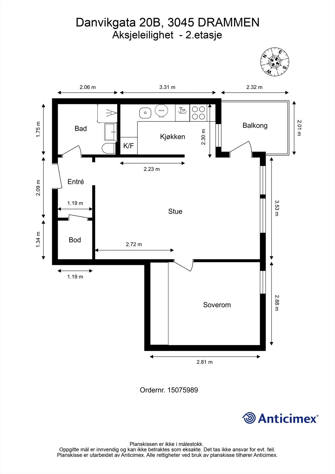 Plantegning 2.etasje Galleribilde