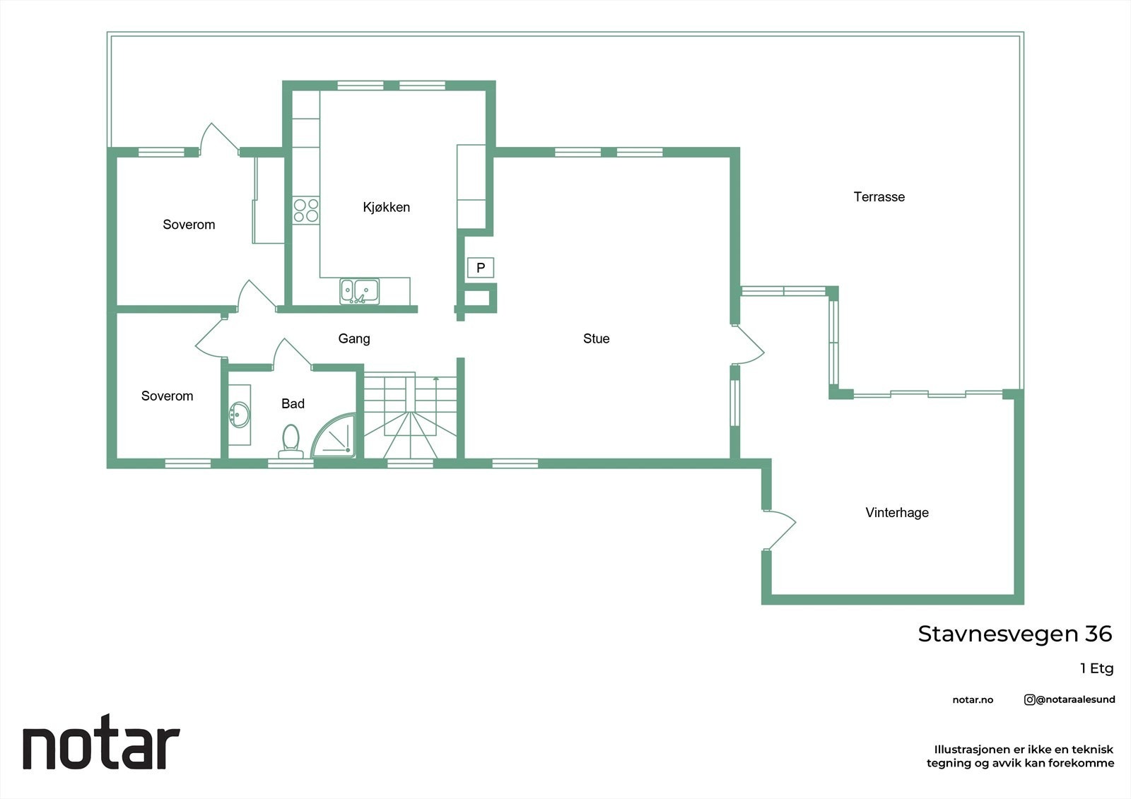Planskisse av første etasje Galleribilde